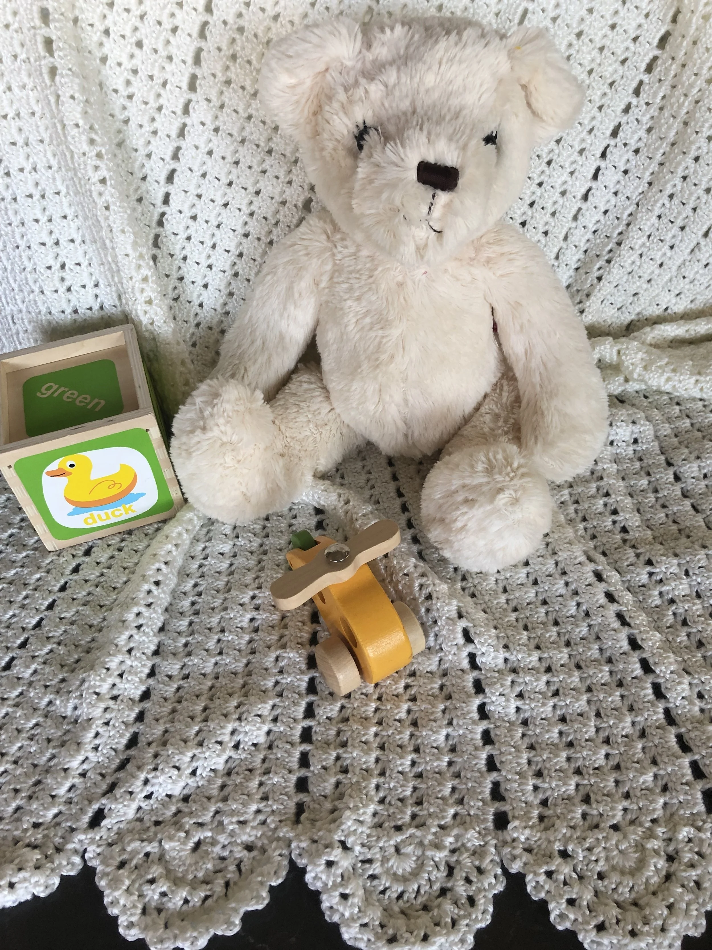 Item #C1012 - White Pristine Crochet Blanket 