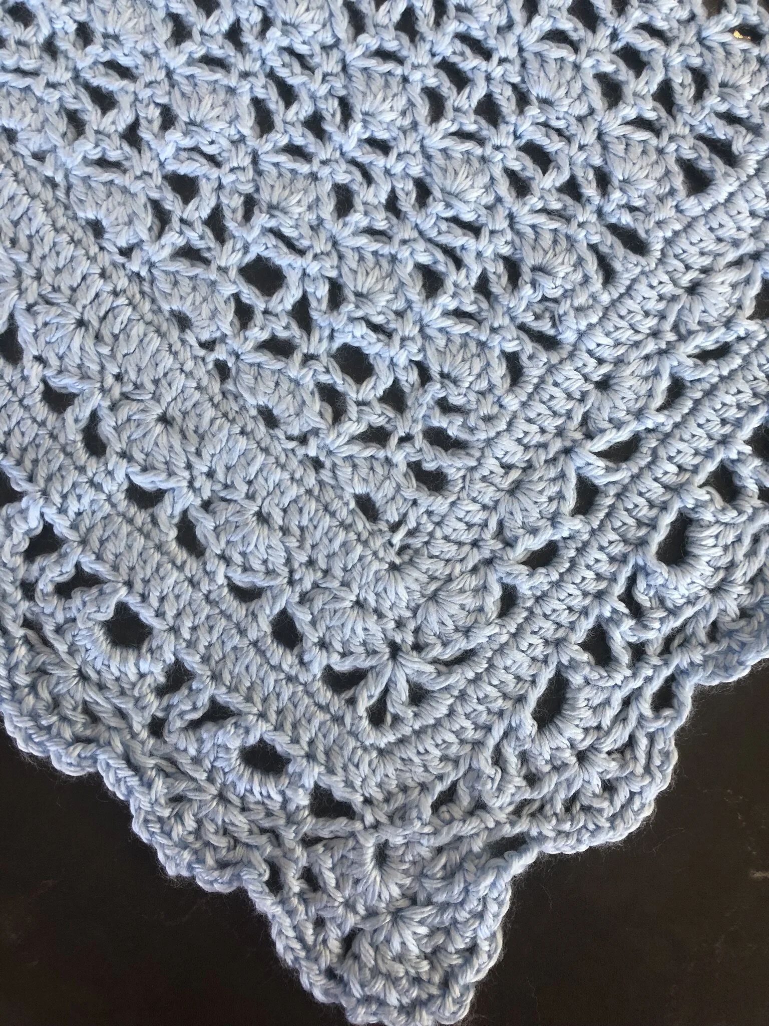 Item #C1019 - Blue Crochet Blanket