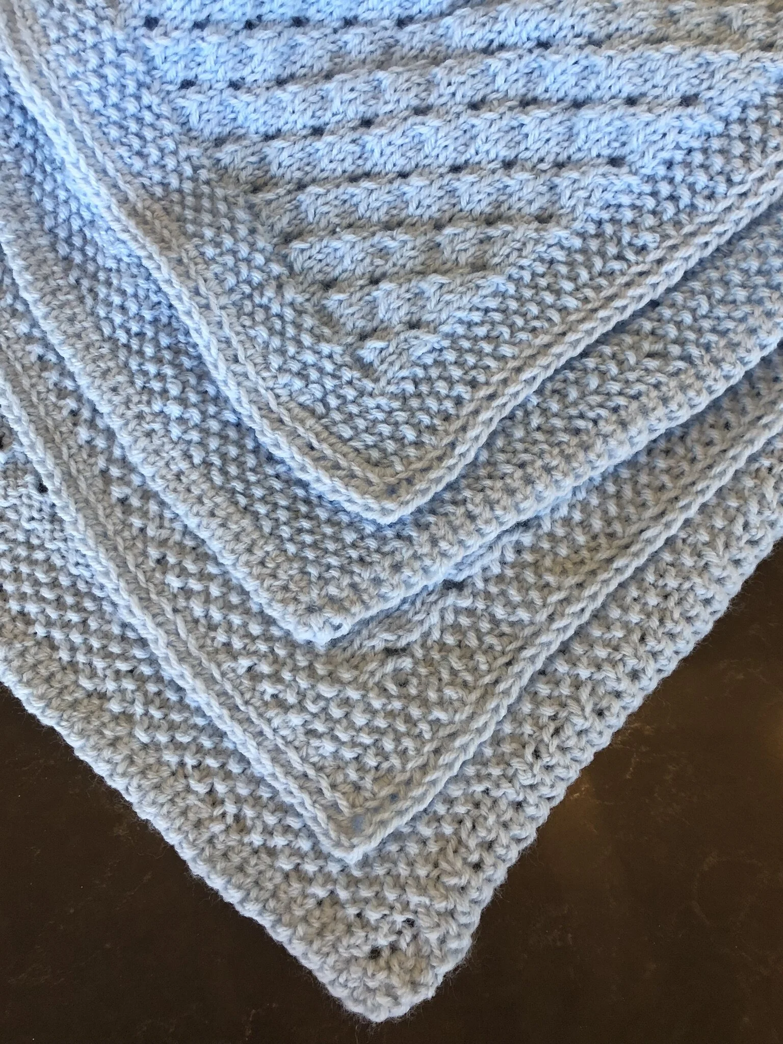 Item #E127 - Light Blue Knit Blanket 