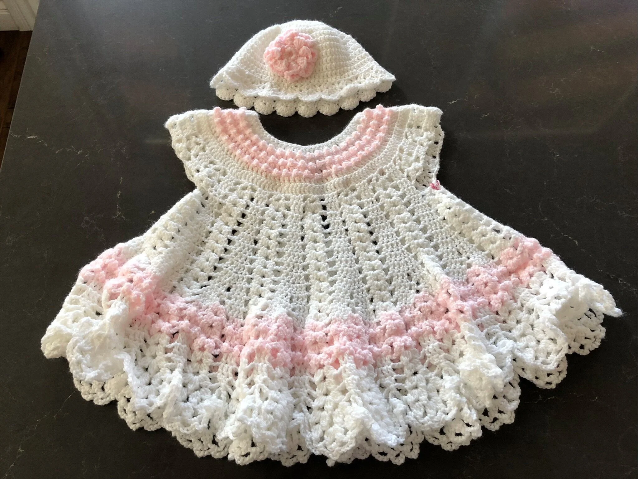 Item #C1041 - Crochet Dress and Hat