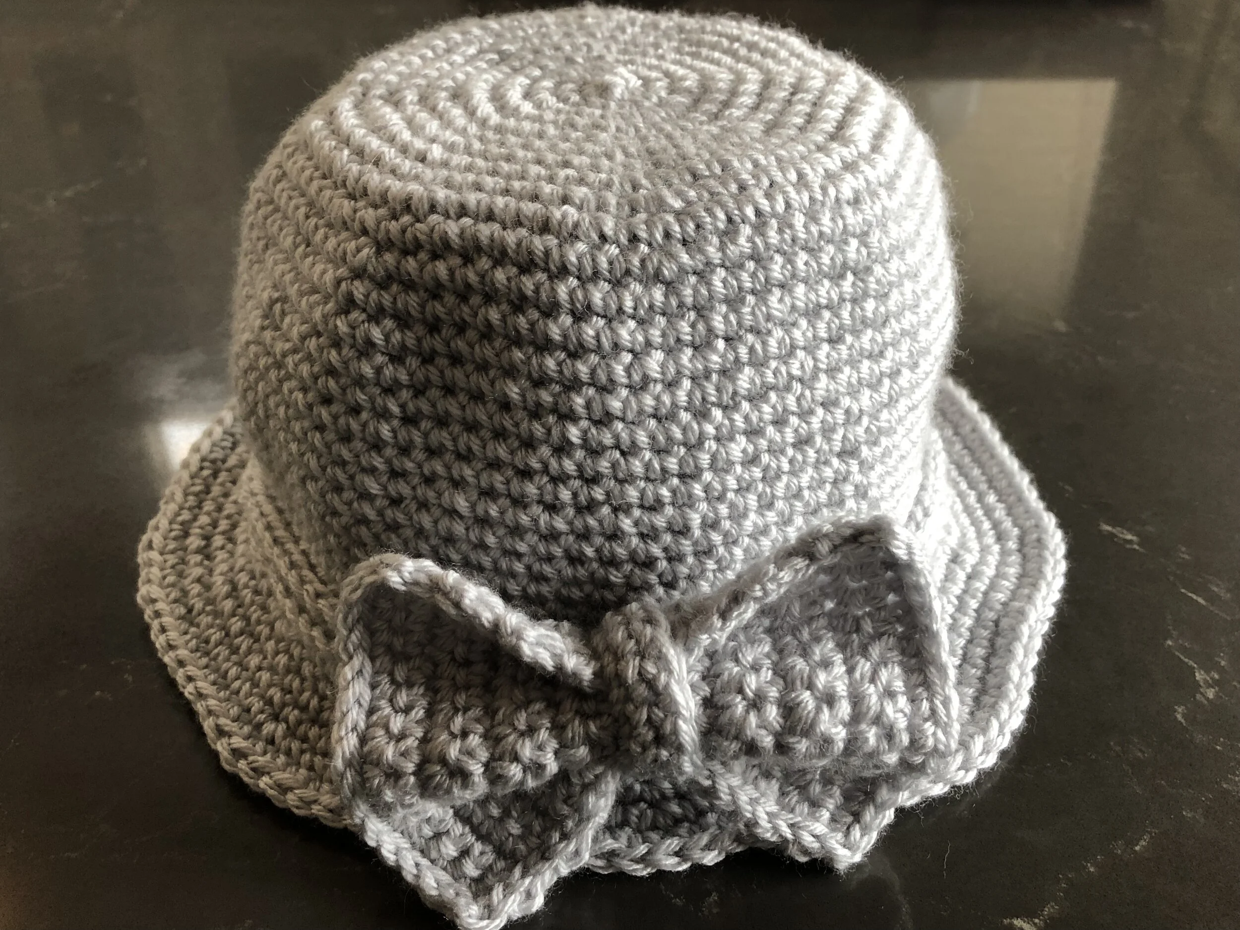 Item #C1067 - Grey Crochet Childrens Hat