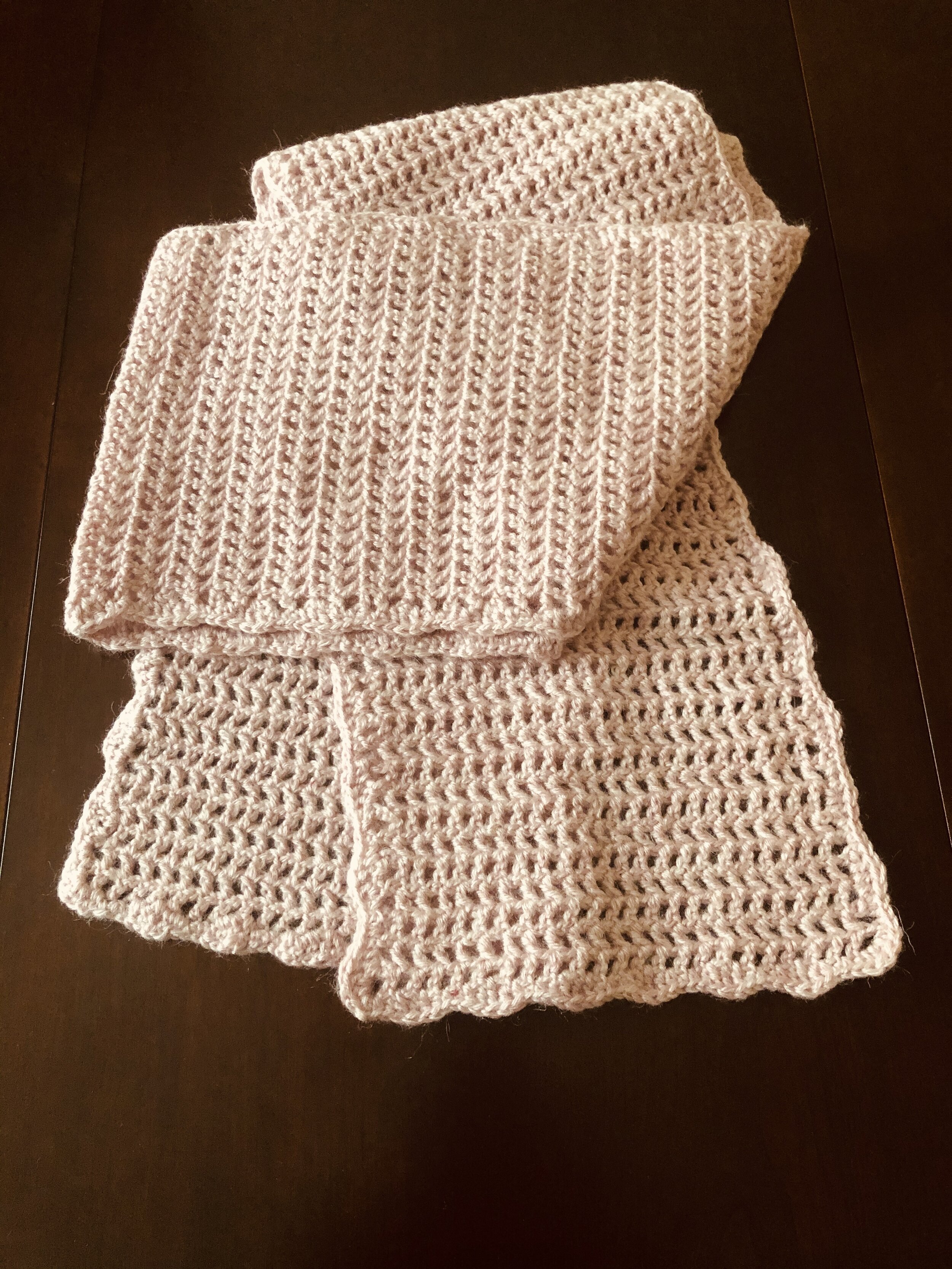 Item #C1031 - Rose Pink  Crochet Scarf