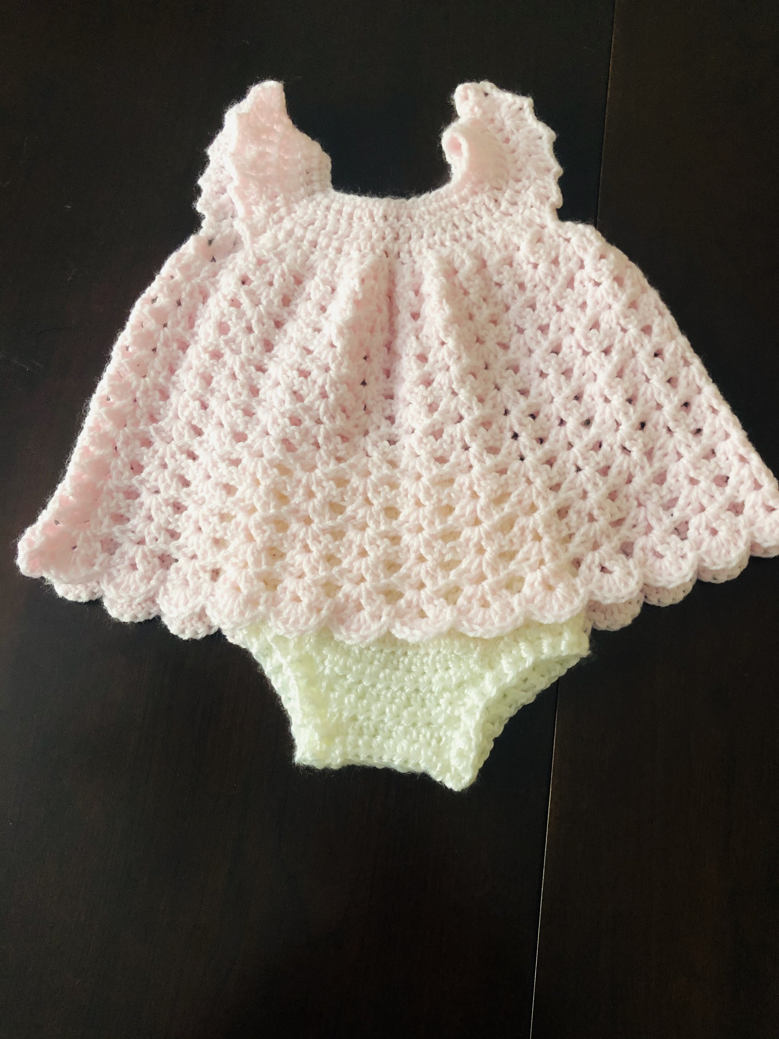Item #C1037 - Pink and White Sundress and Diaper Cover