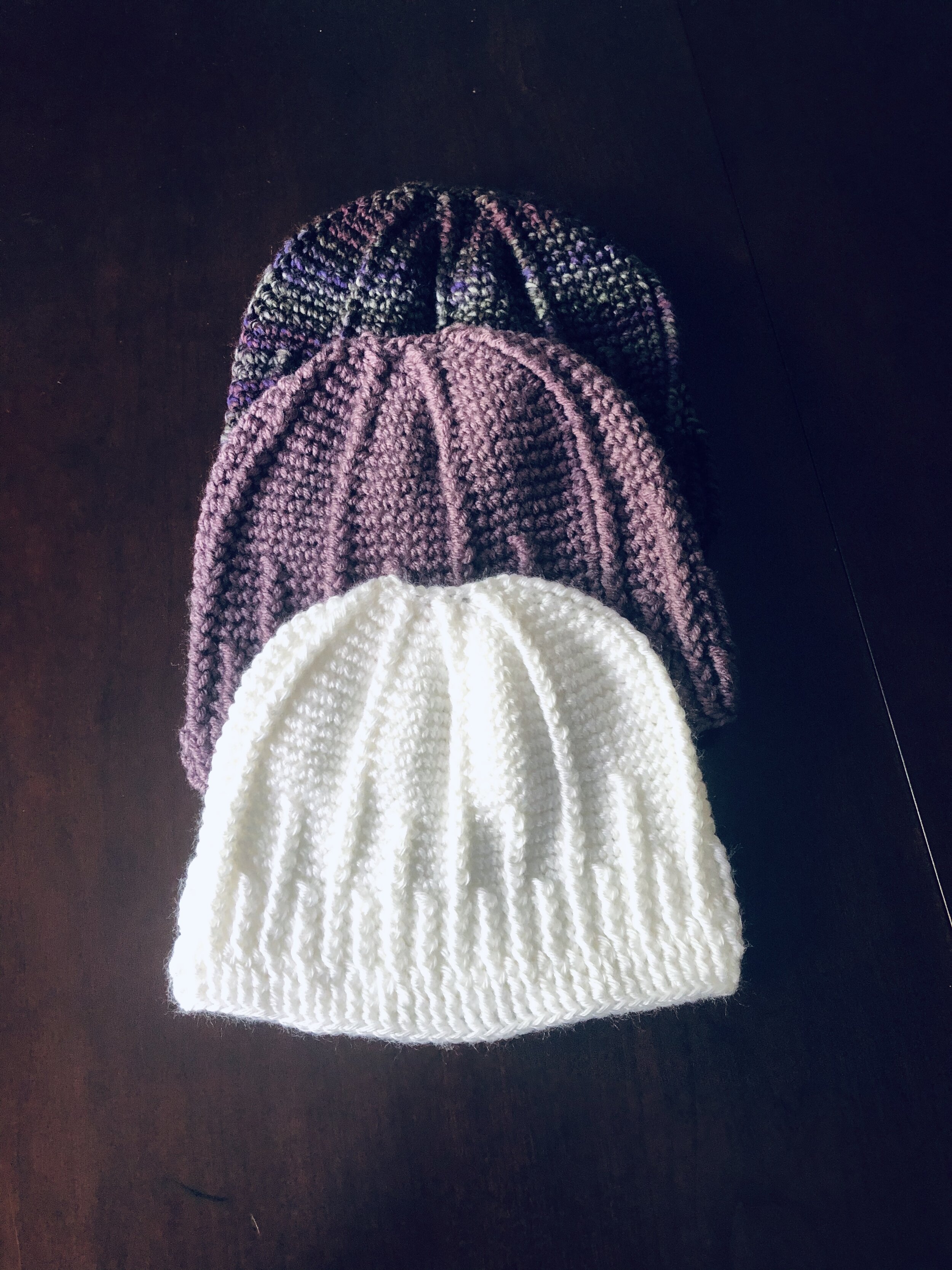 Item #C1055 - Adult Crochet Pony Tail Hats