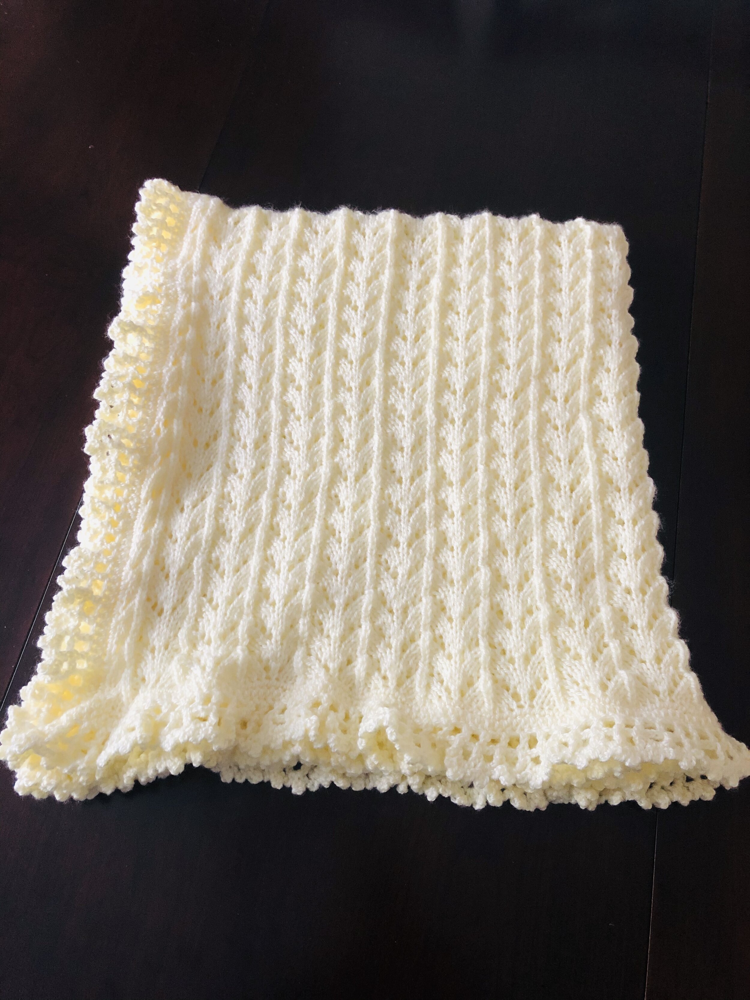 Item #E140 - Pale Yellow Knit Blanket