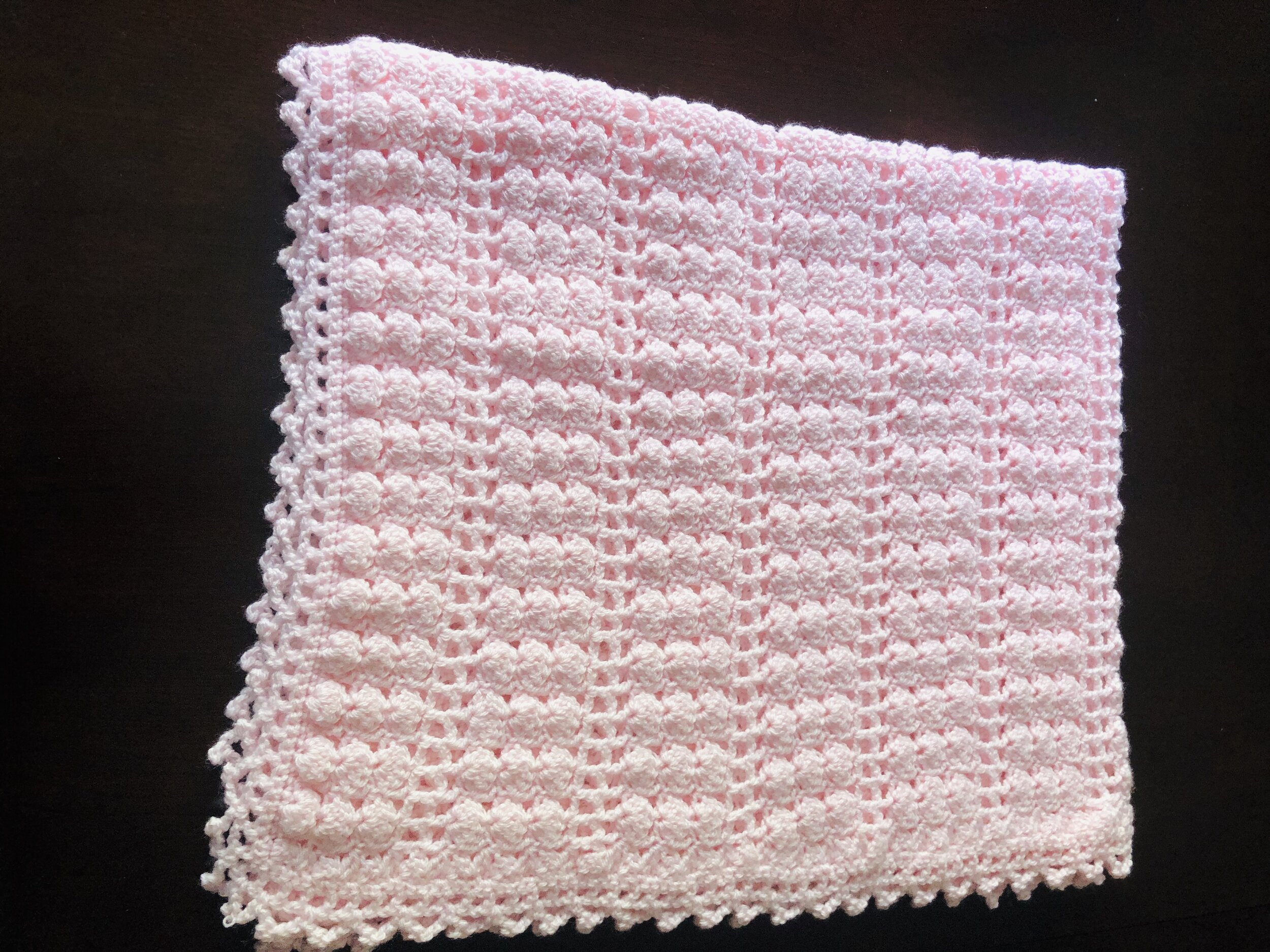 Item #C1061 - Pink Crochet Blanket
