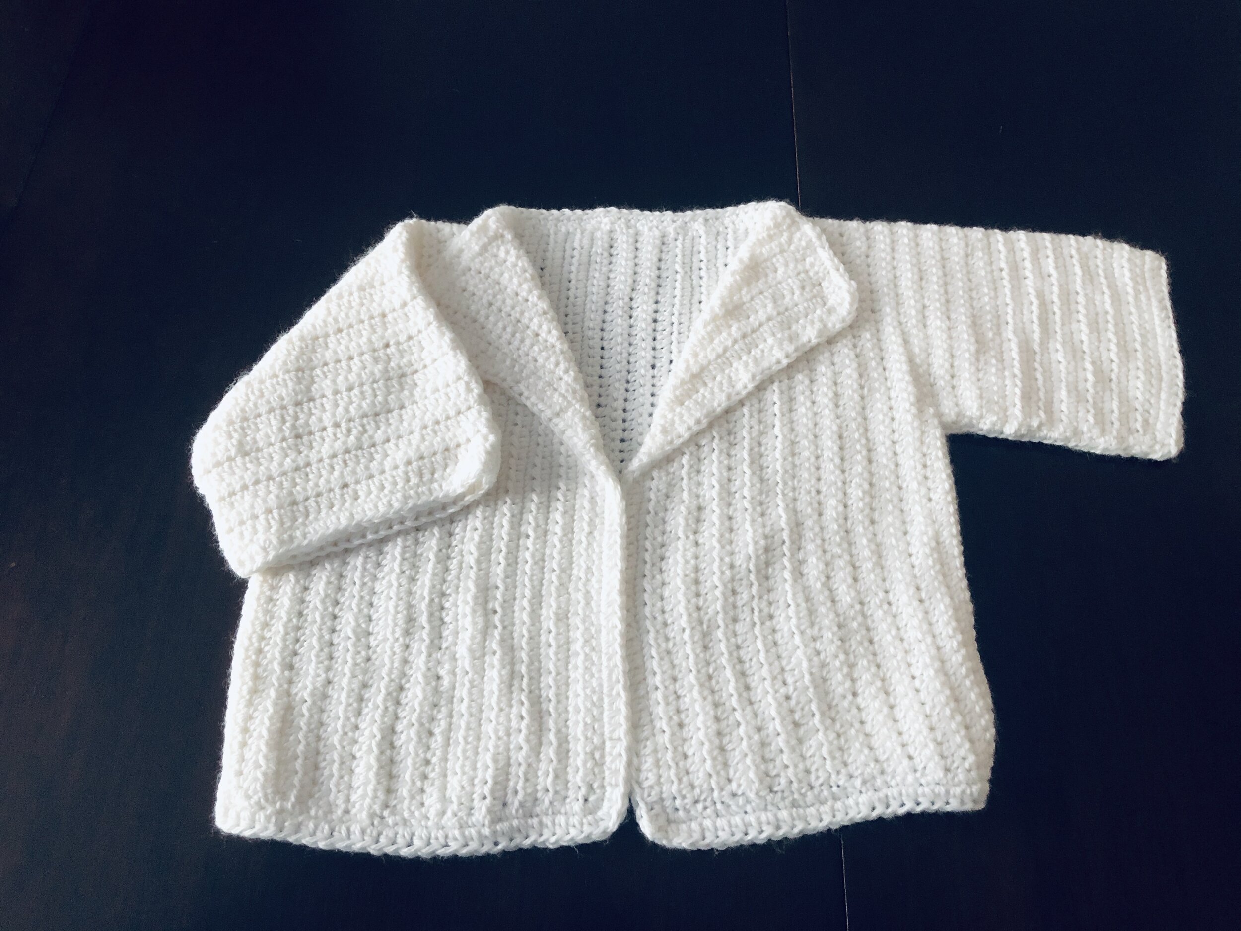 Item #C1074 - Crochet White Sweater