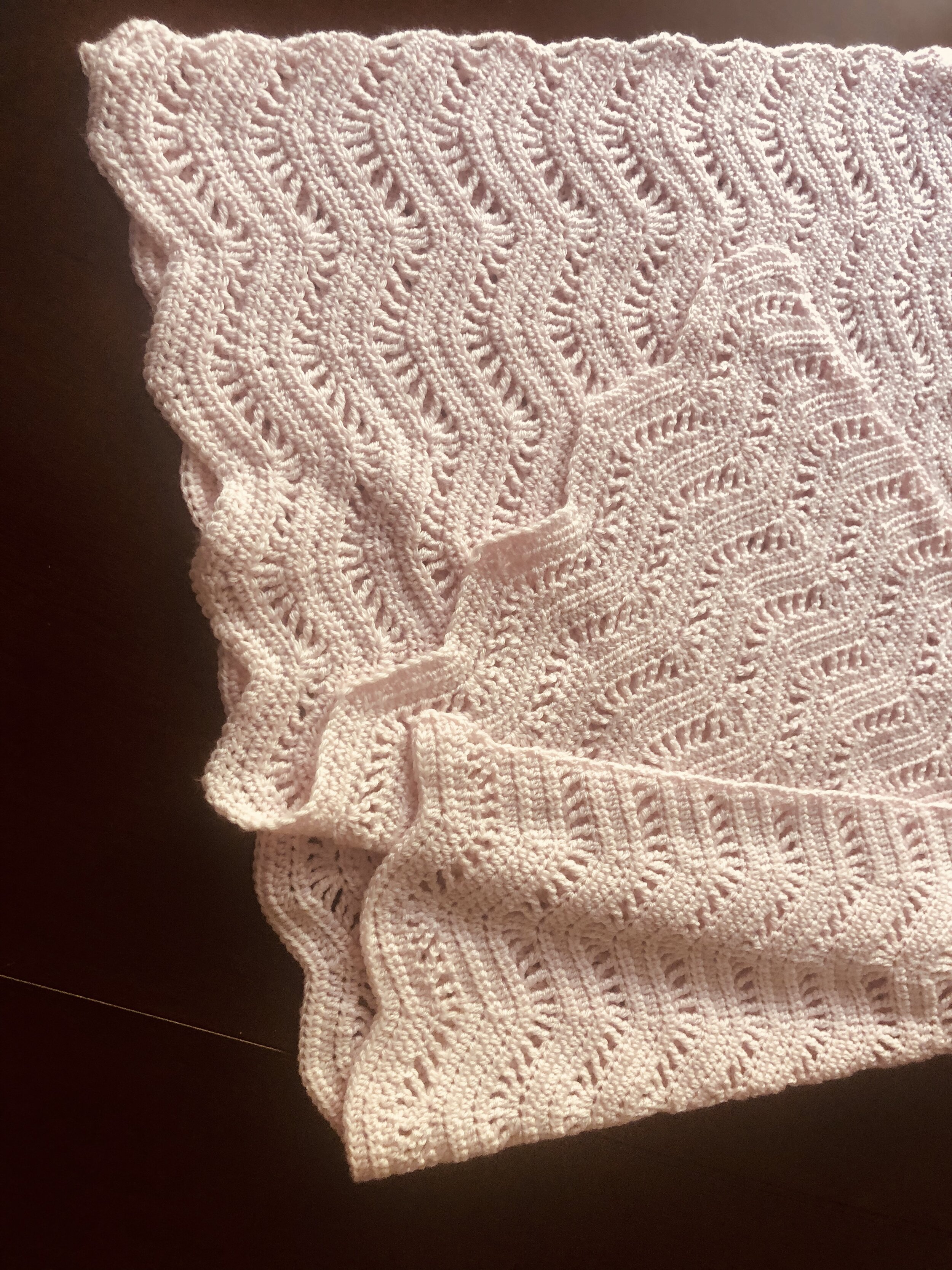 Item #C1076 - Pink Crochet Blanket