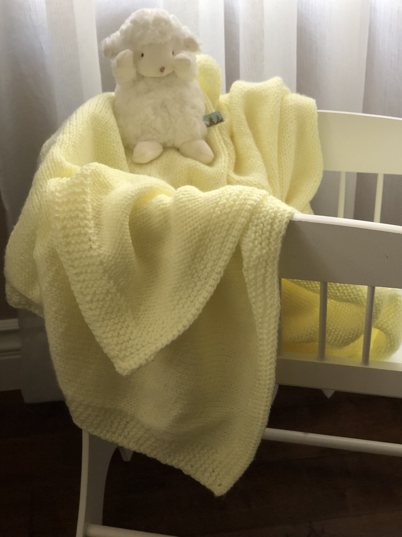 Item #E104 - Light Yellow Knit Blanket