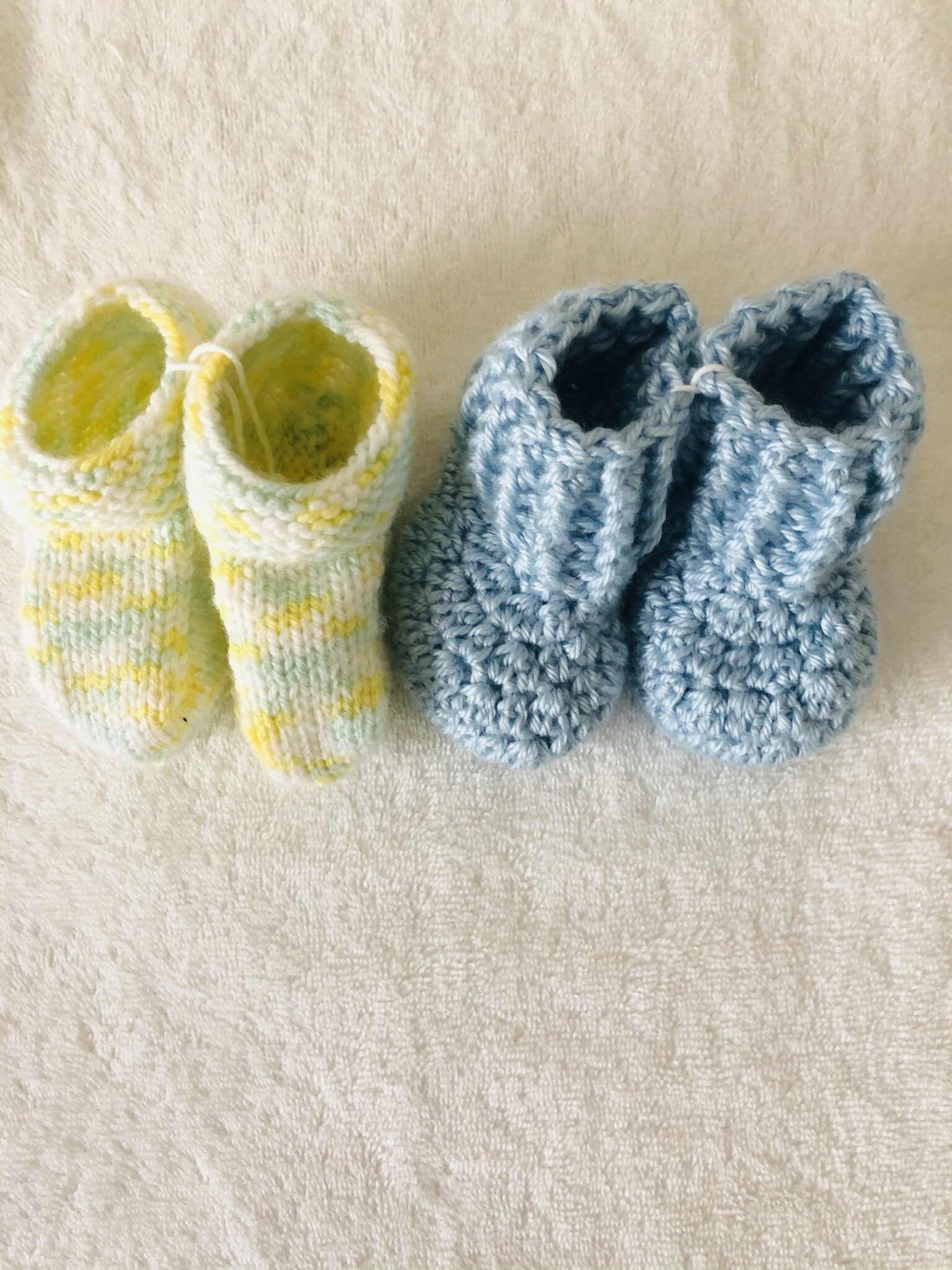 Item #E148 - Knit and Crochet Booties