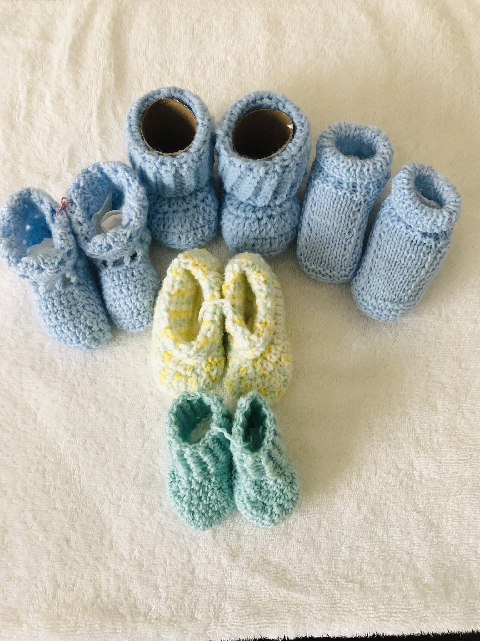 Item #E147 - Knit and Crochet Booties