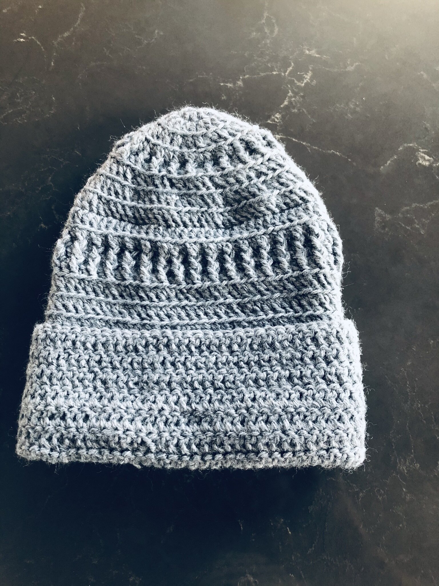 Item #1083 - Grey Crochet Hat Young Child 
