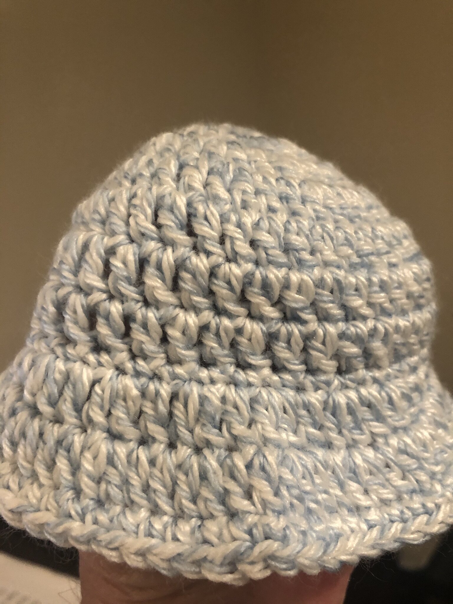 Item #C1029 - Variegated Blue &amp; White Hats