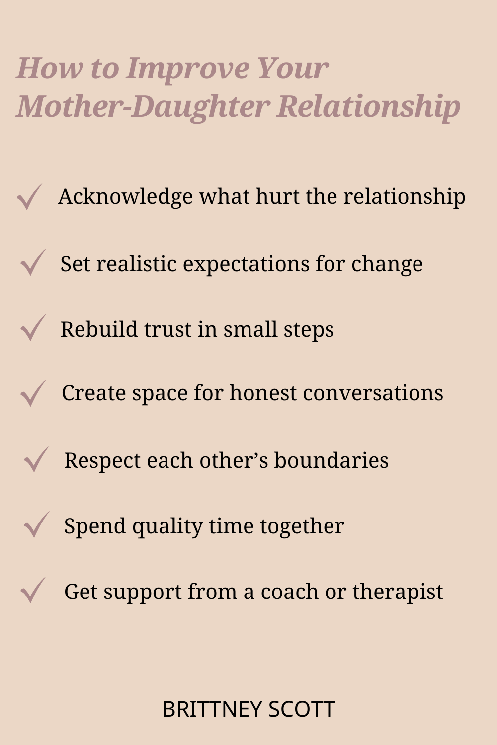 How to improve your mother-daughter relationship list of tips
