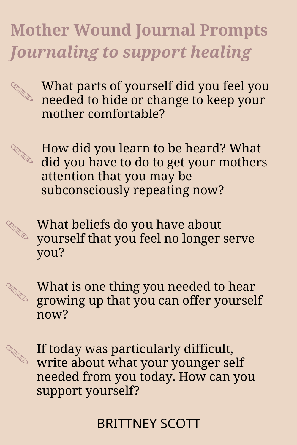 mother wound journal prompts