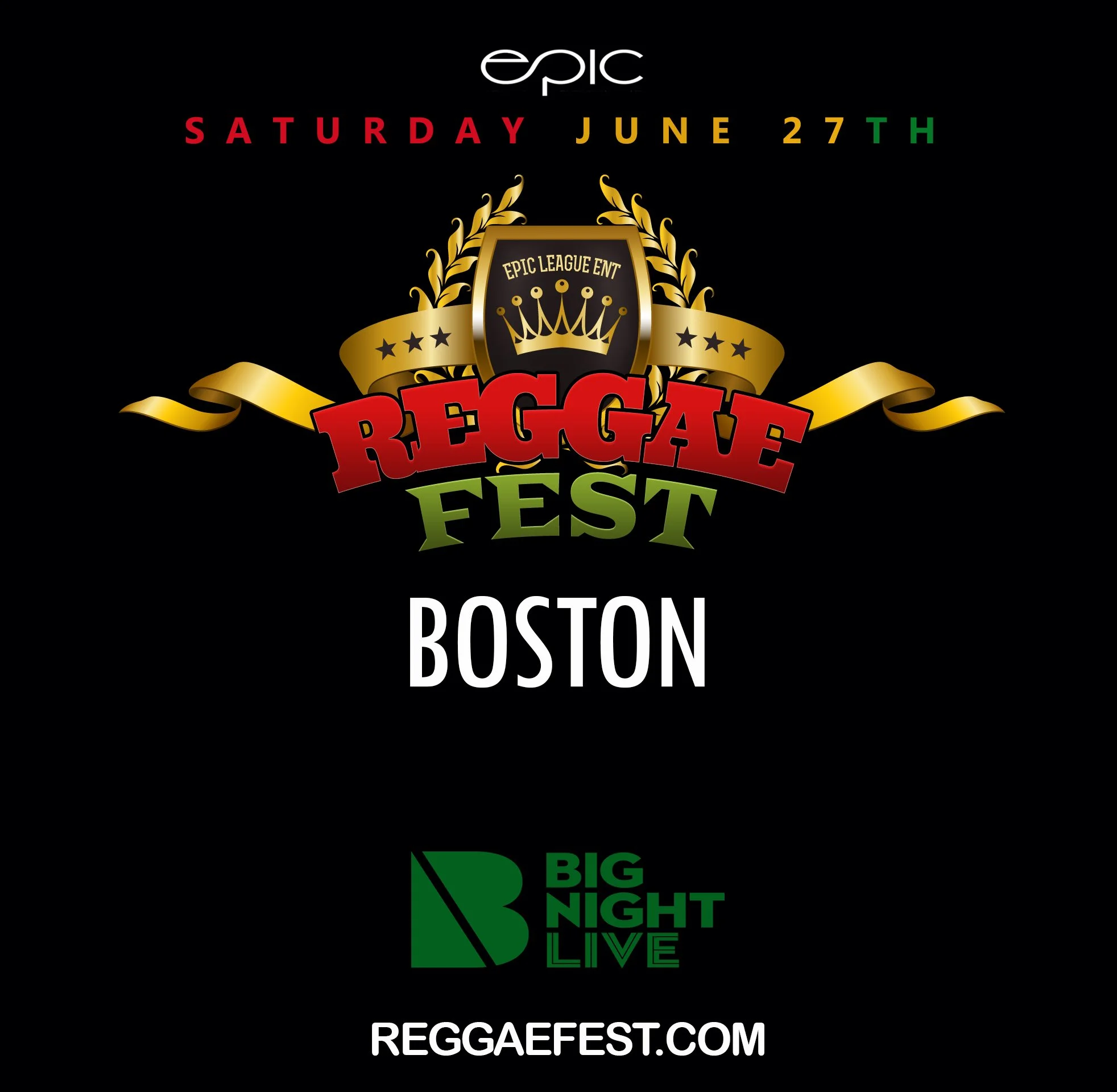 reggaefest boston - june 27, 2026