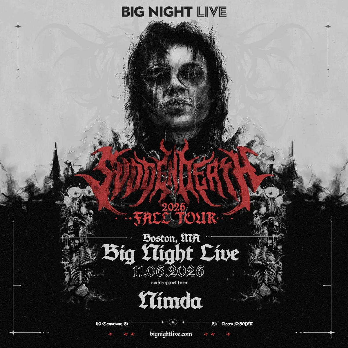  Svdden Death at Big Night Live - November 6., 2026 - Boston, MA 