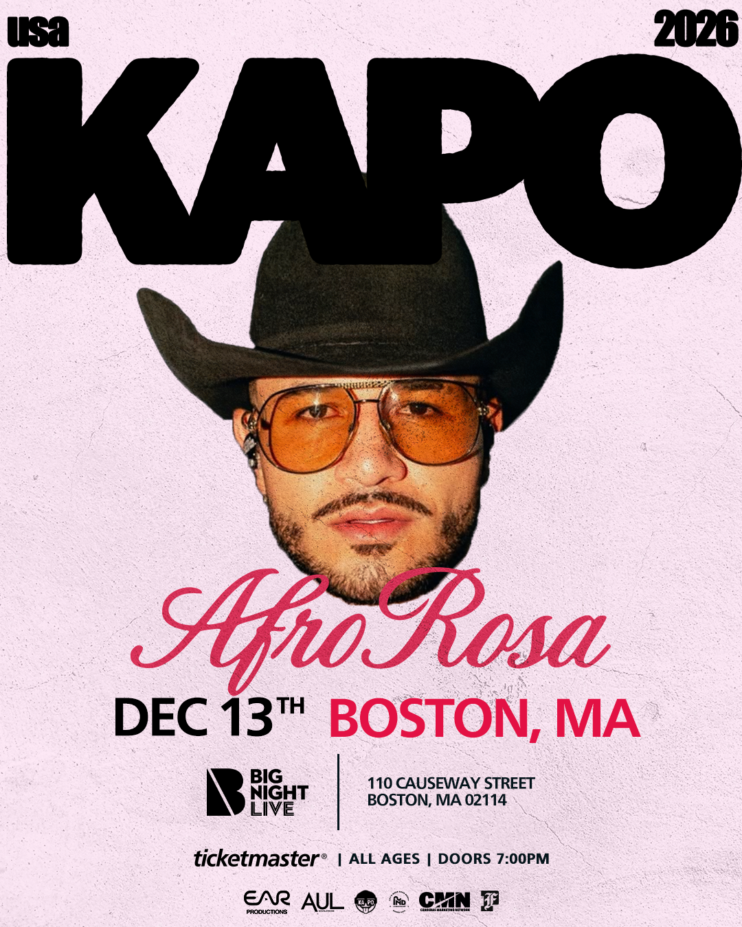  Kapo at Big Night Live - December 13, 2026 - Boston, MA 