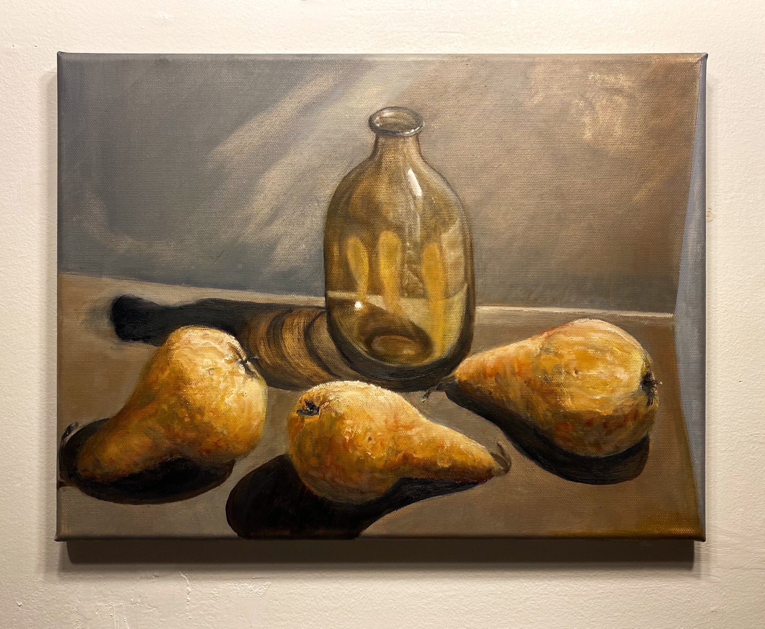 Three Pears and a Bottle