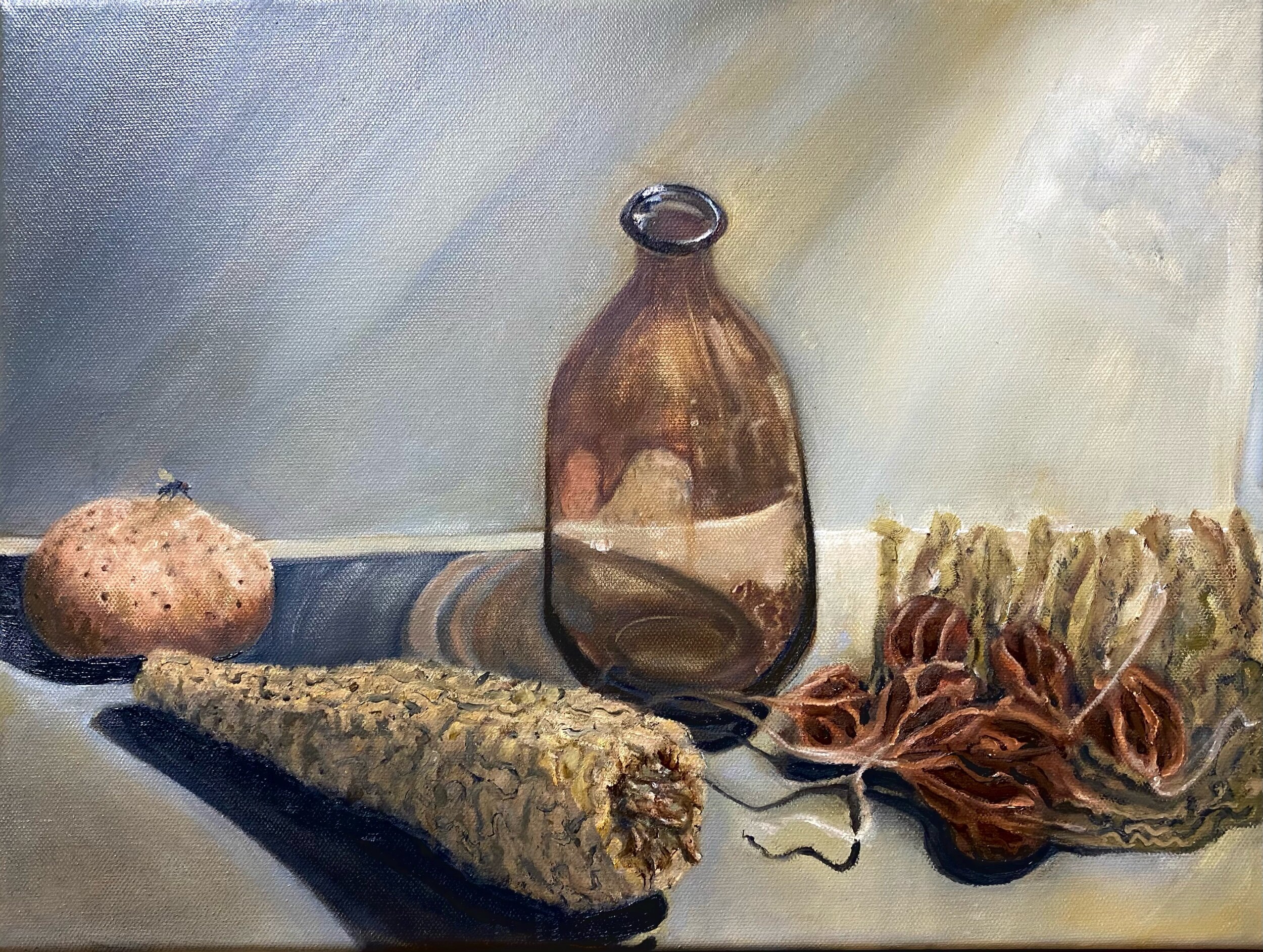 Rotting Root Vegetables and a Bottle