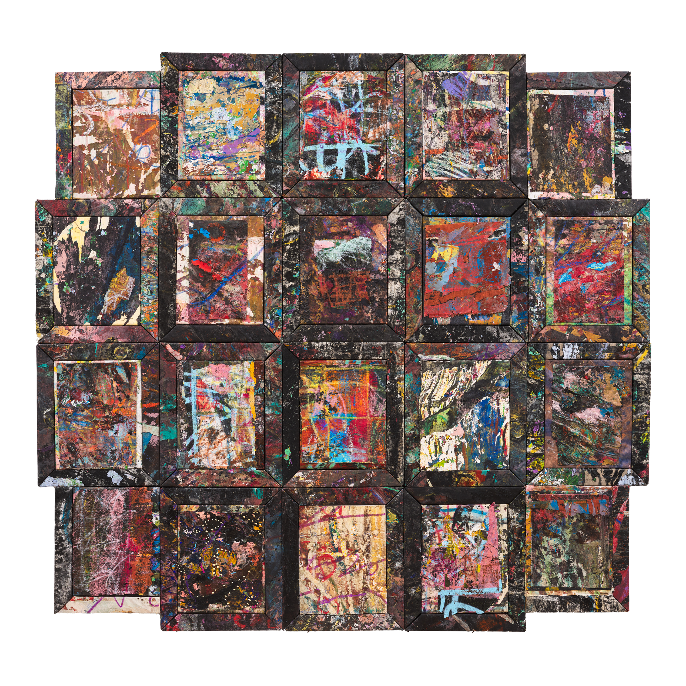 Untitled (amalgamated painted frames #2), 2024