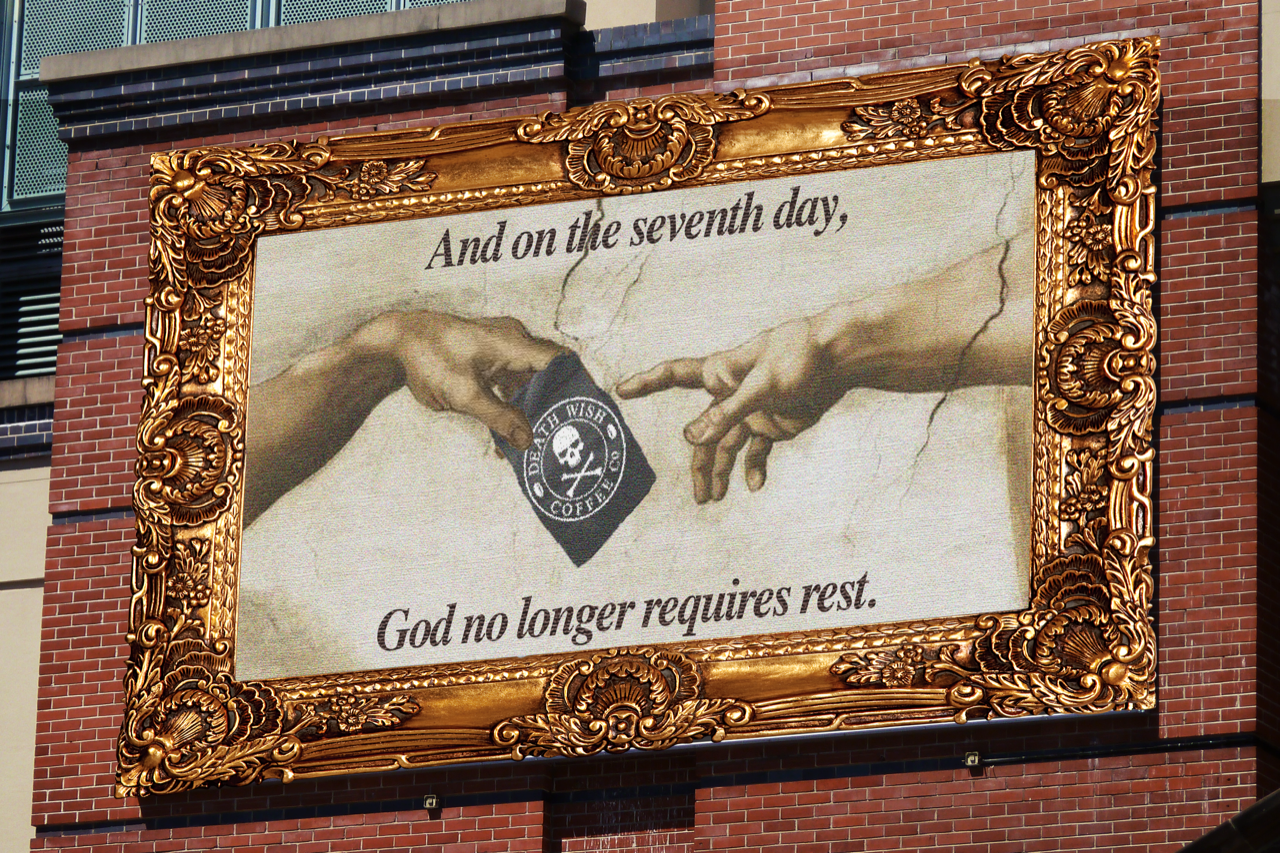  Even God, himself, needs a pick-me-up. 