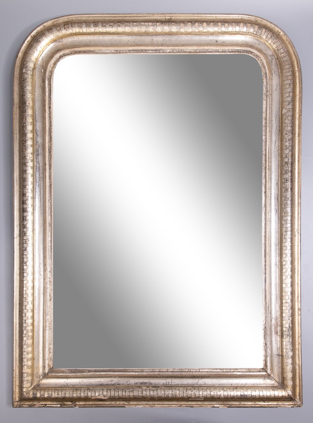Louis Philippe Gilded Wood Stucco Mirror, 19th Century