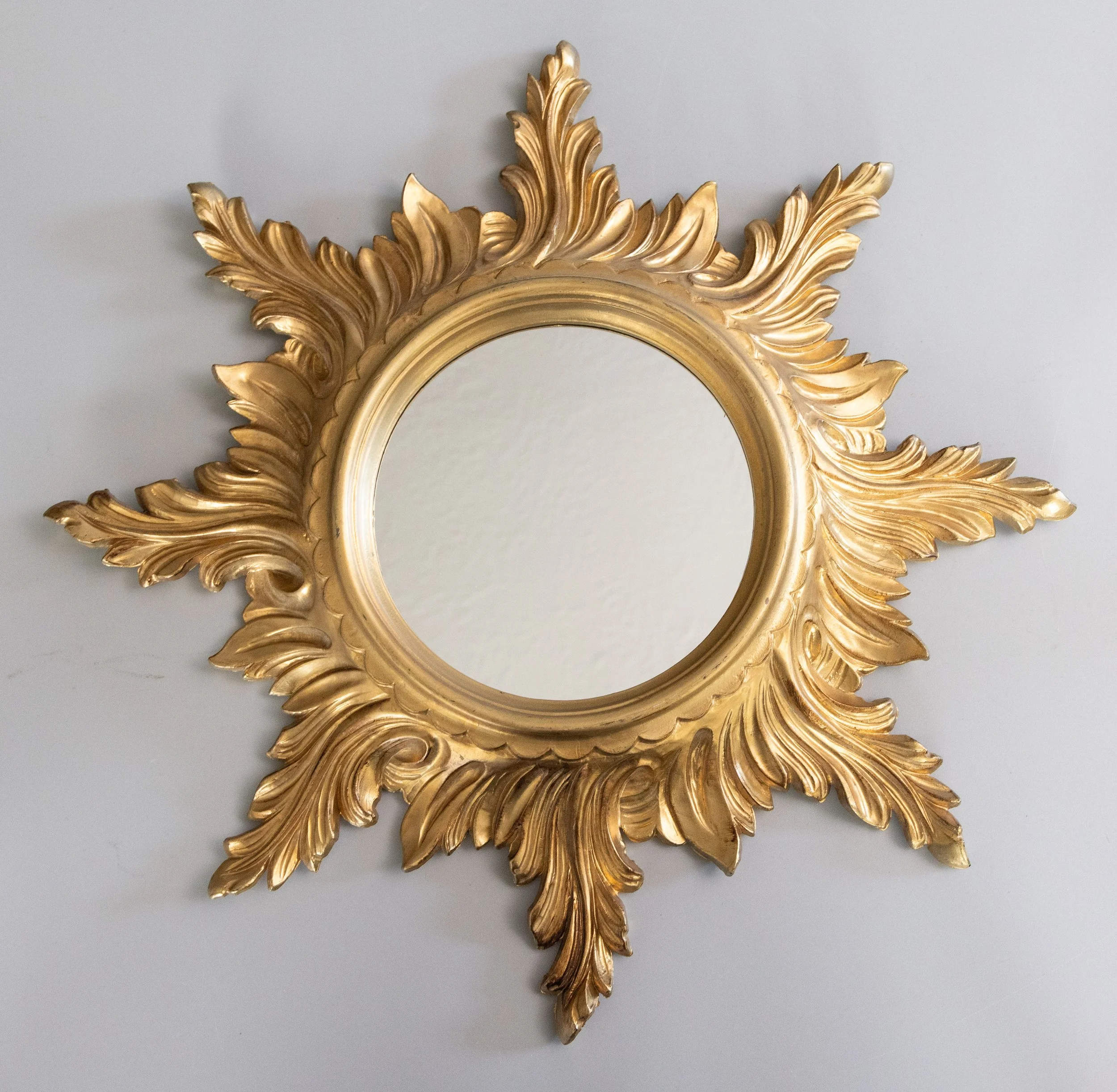 Vintage Italian Gilt Sunburst Mirror
