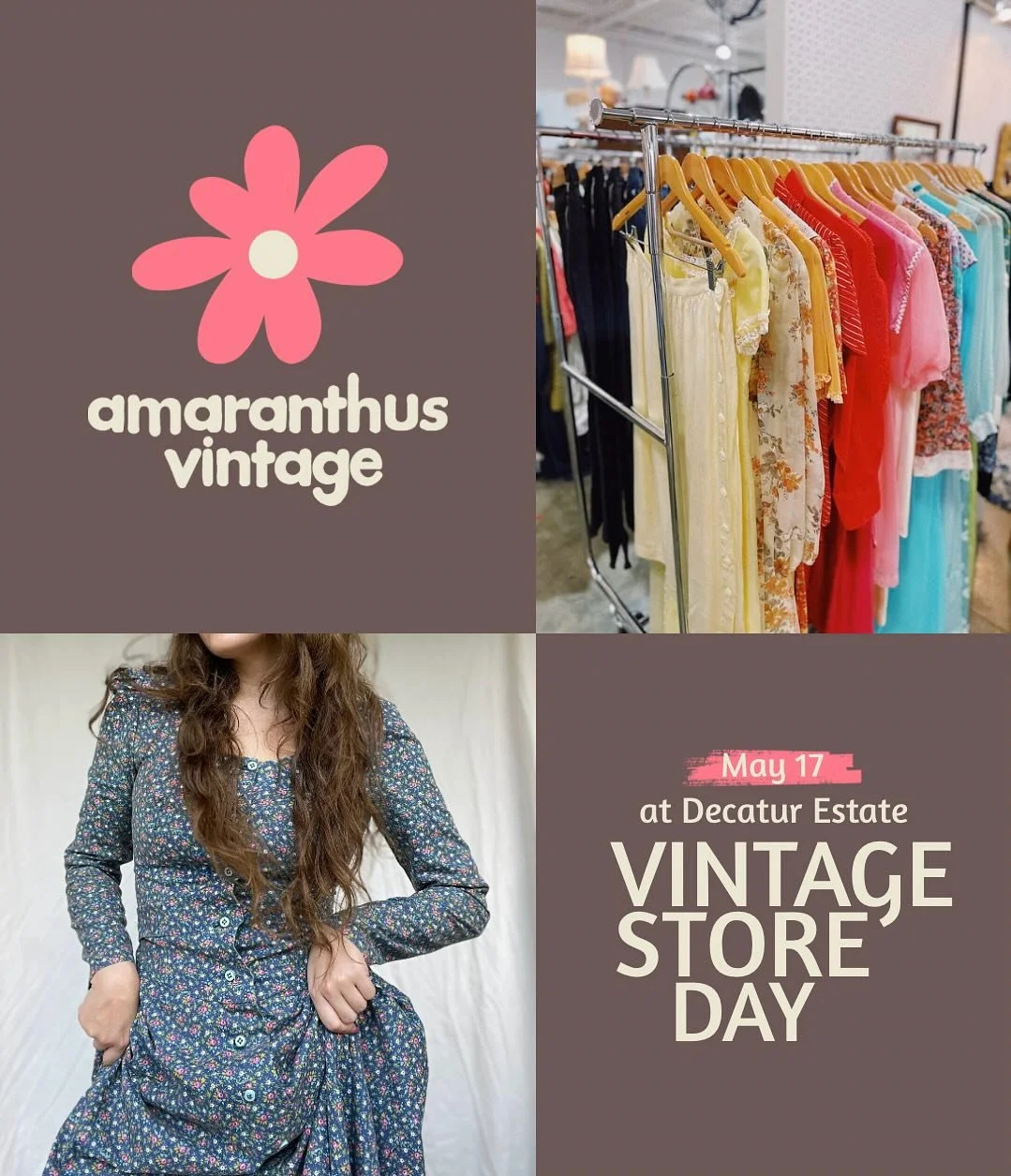 International Vintage Store Day is today! Stop by @decaturestate and all our local faves in support of your vintage community. 

✨buy vintage
✨dress sustainably
✨support local businesses

-
@vintage_store_day has all the details and we&rsquo;ve share