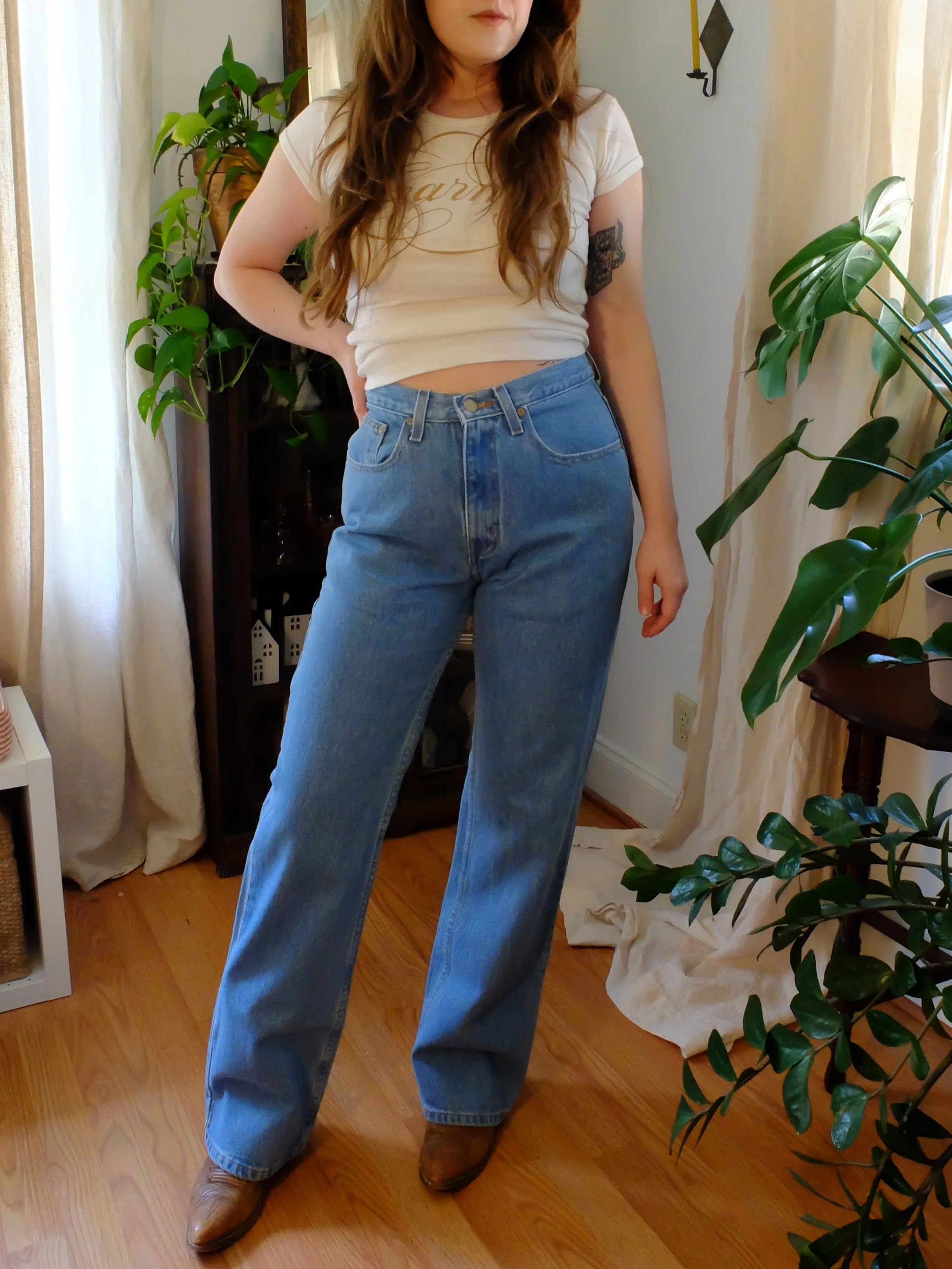 Saddlebred Light Denim Flare Jeans, 28W