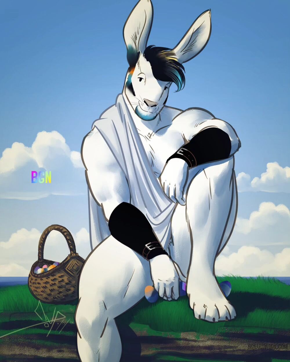 Happy Easter ;) 🐰🥚✨️#anthro #rabbit #anthroart