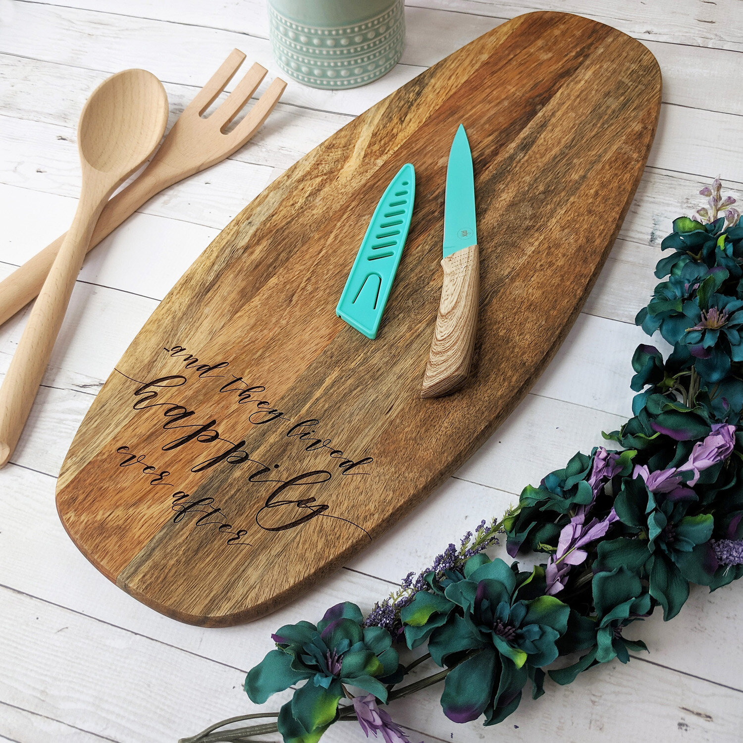 Happily Ever After Surf Cutting Board