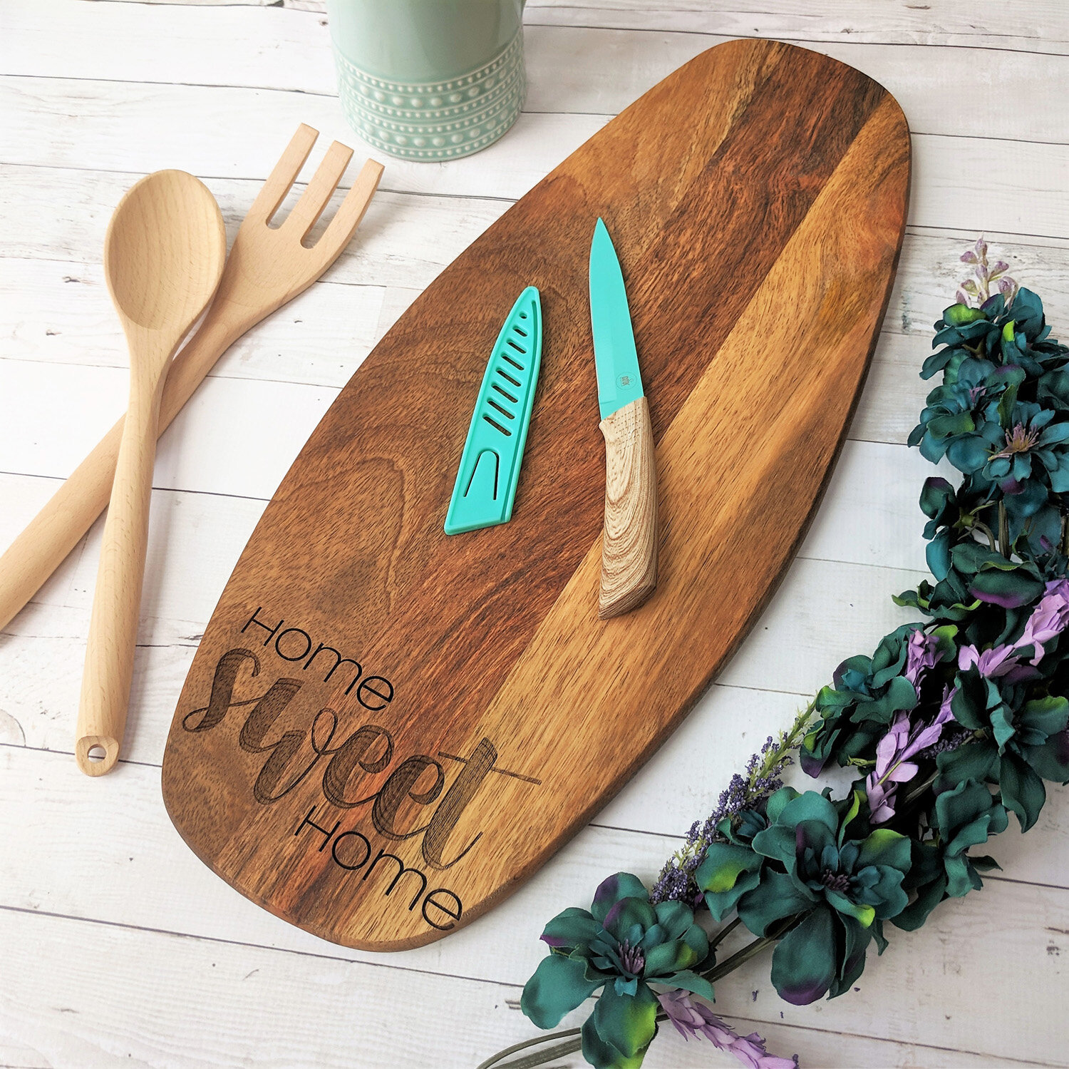 Home Sweet Home Surf Cutting Board