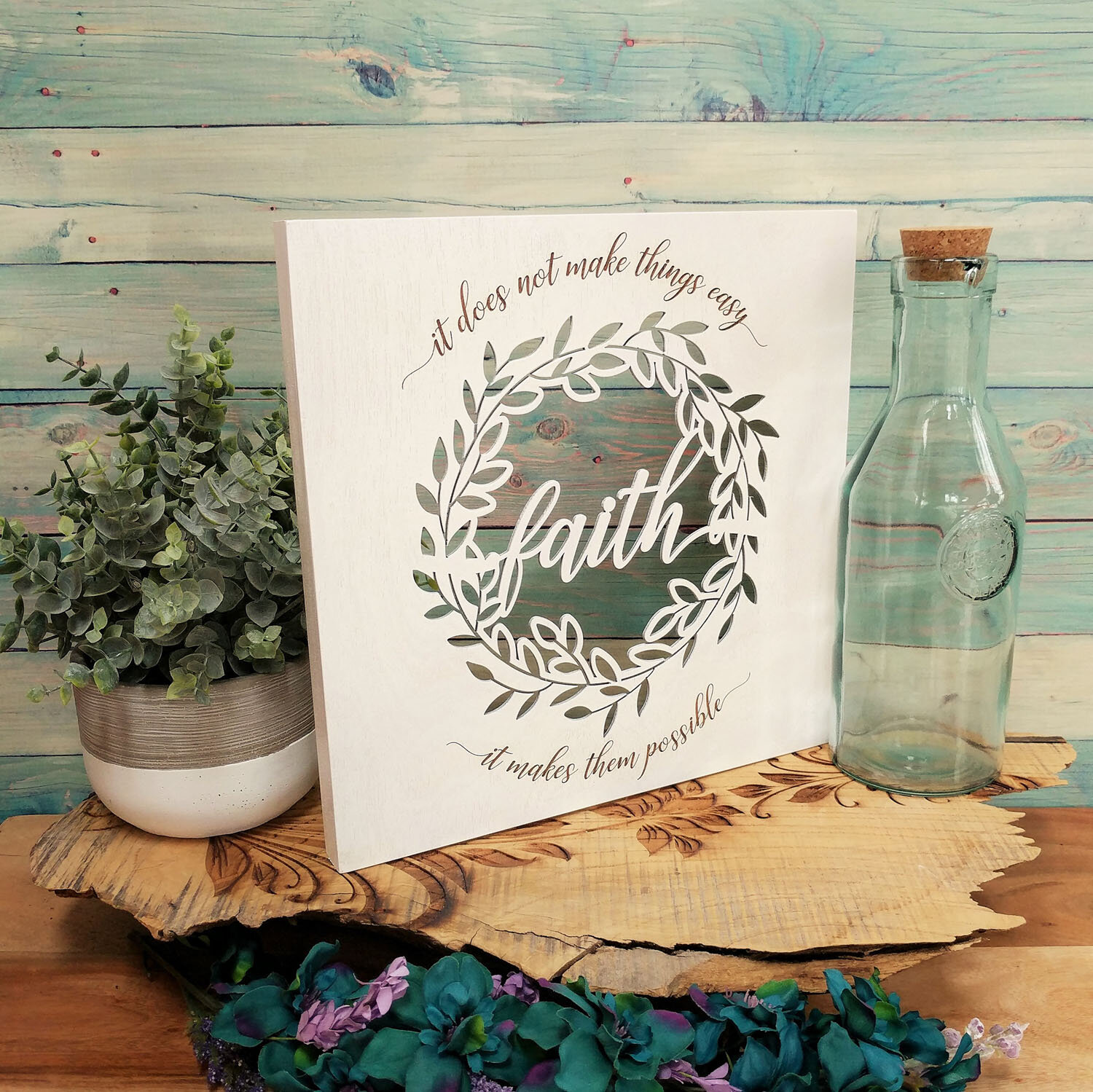 Faith Makes Things Possible Wood Canvas