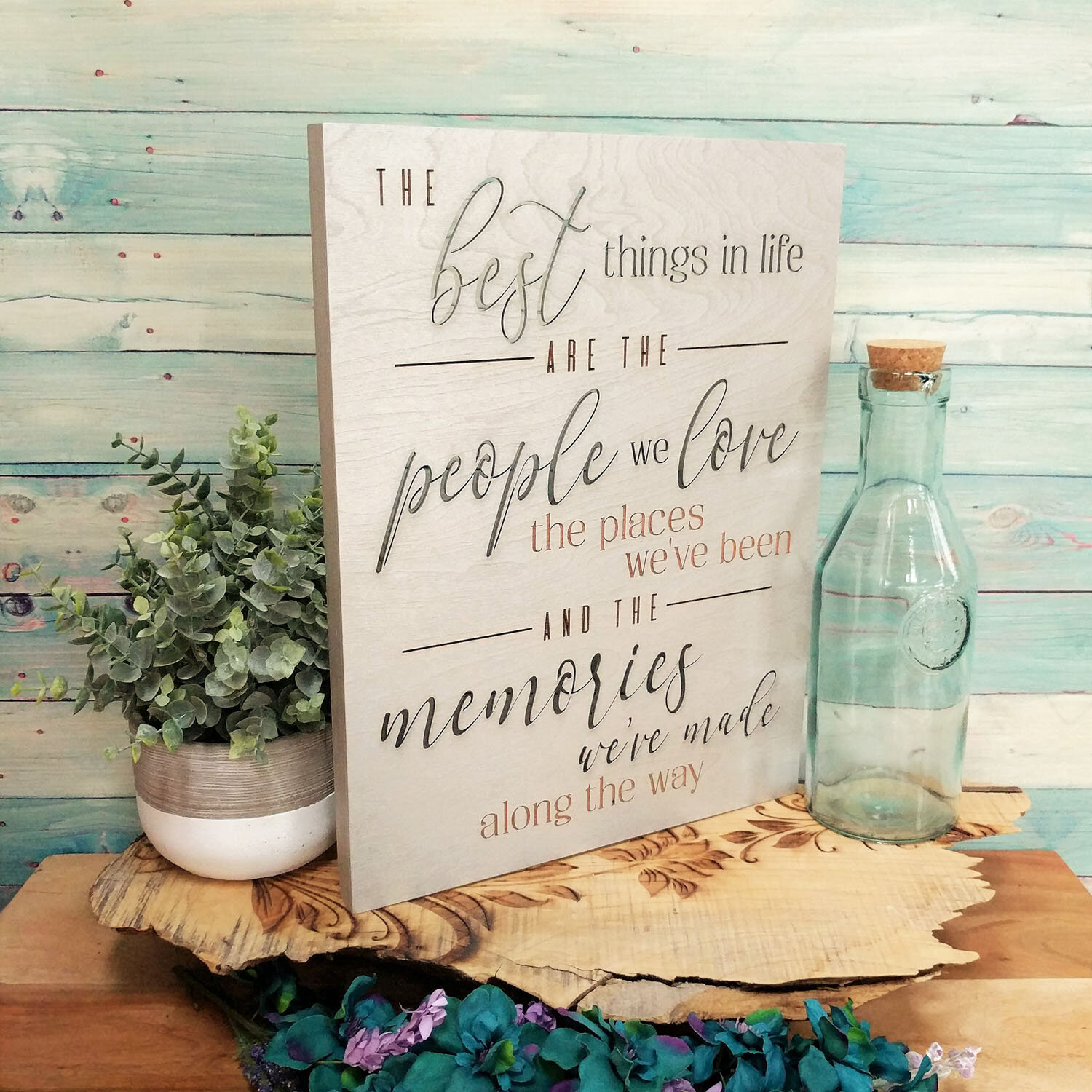 The Best Things In Life Wood Canvas