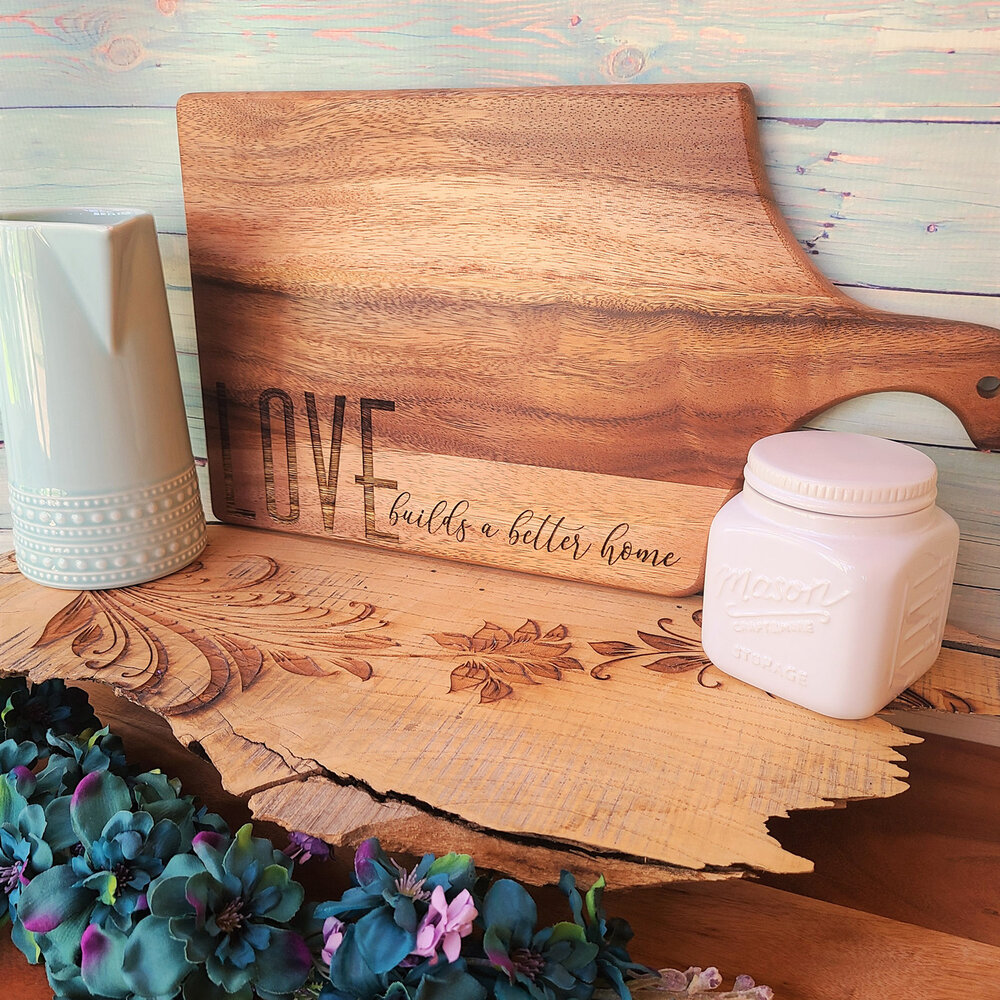 Do Small Things With Great Love Curved Handle Cutting Board — Inscribed  Moments