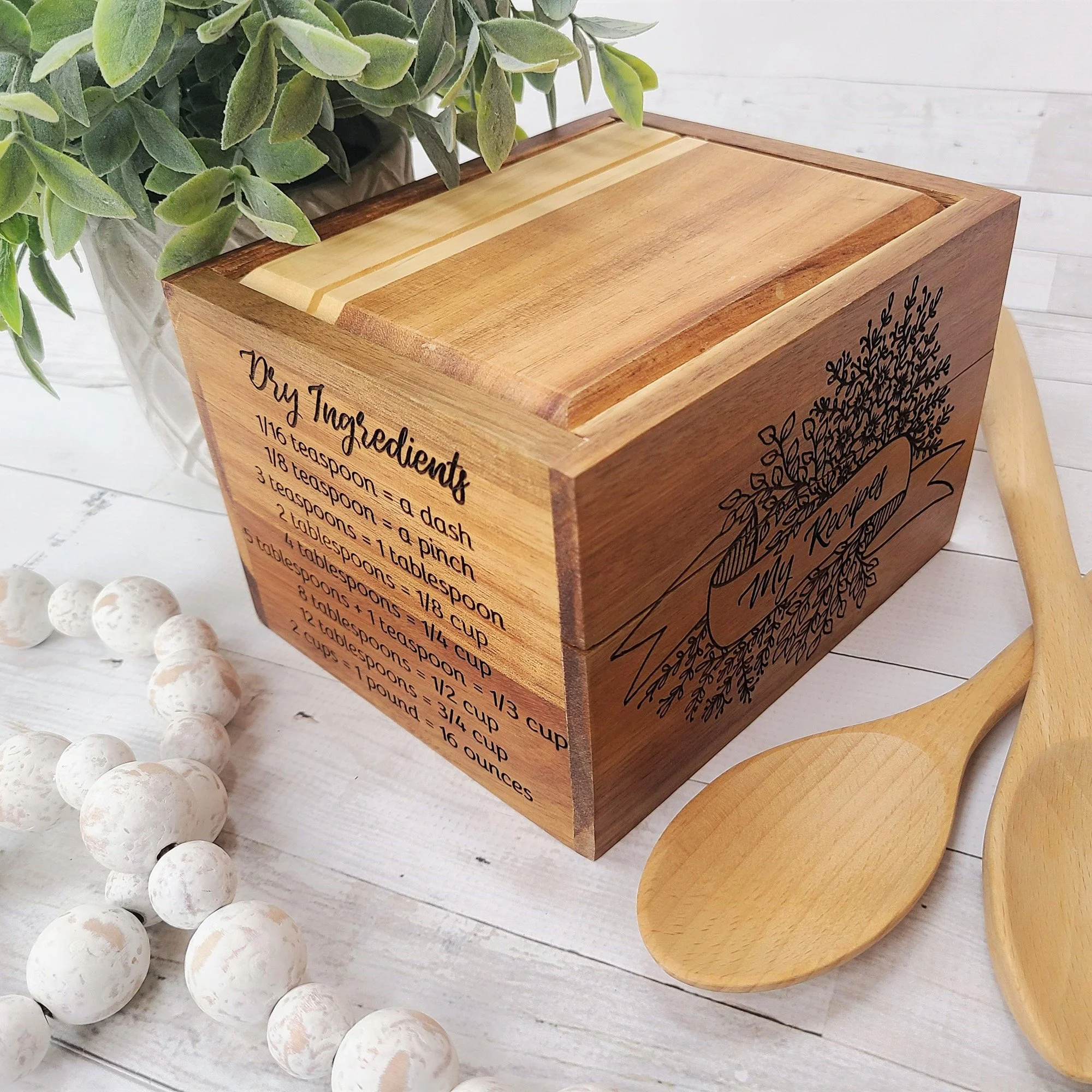 Ingridient Box Secret Ingredient Recipe Box — Inscribed Moments