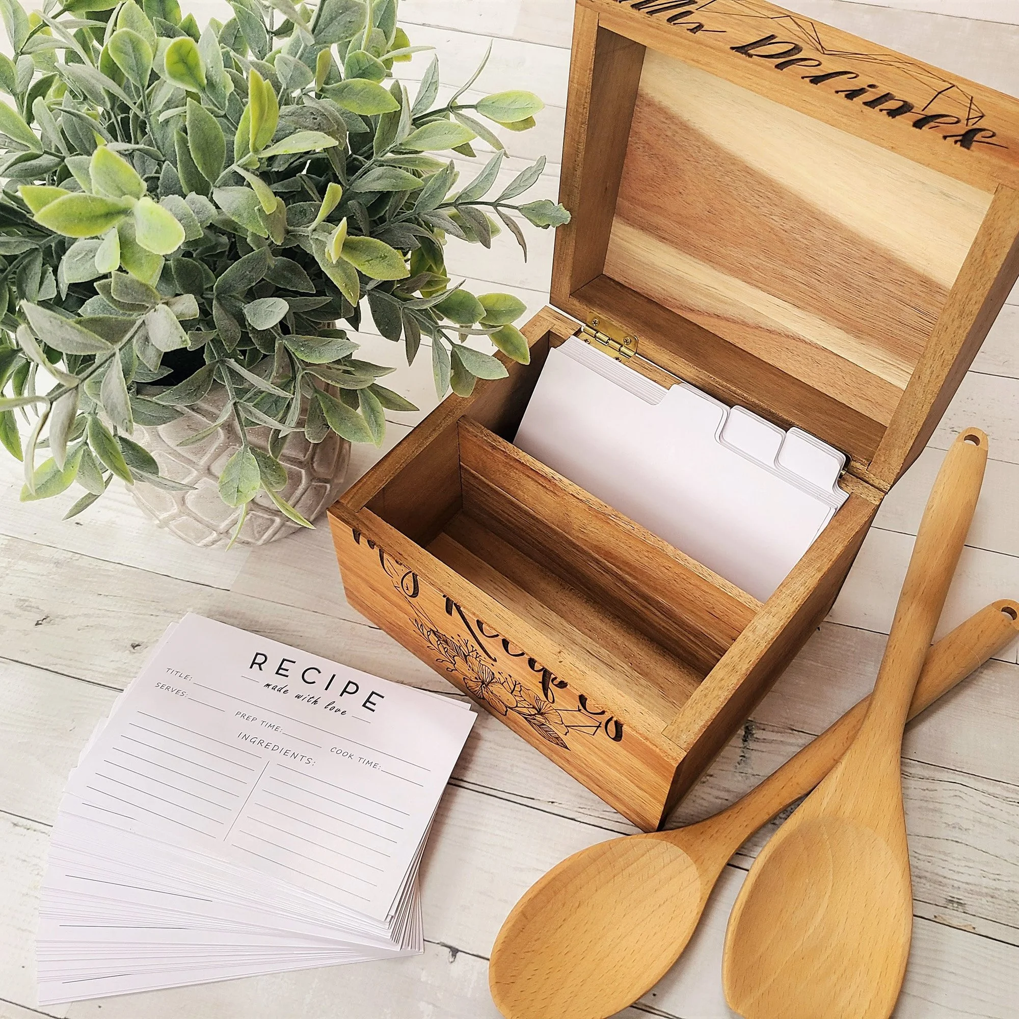 Recipe Box Block Recipe Box Diy
