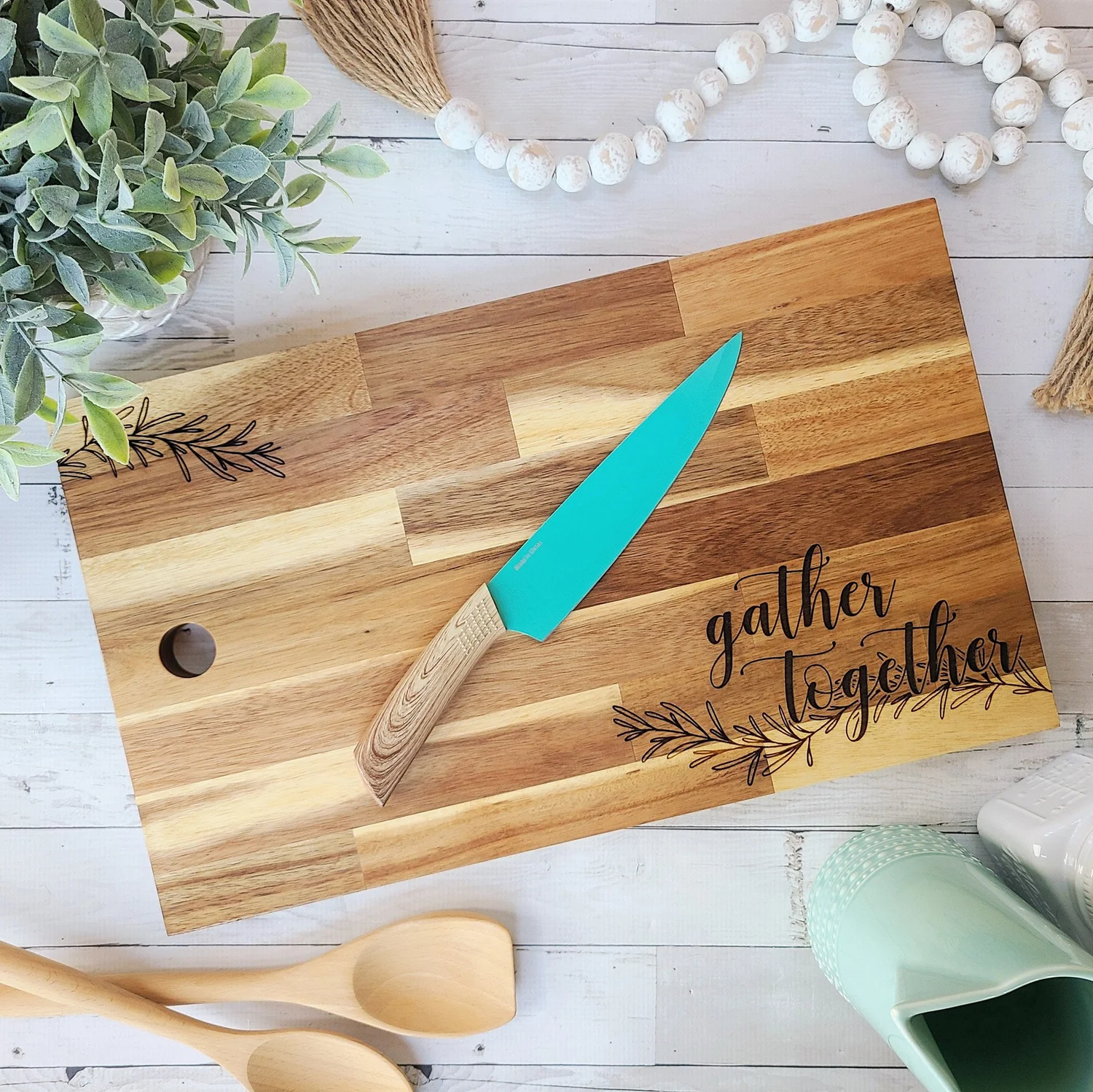 This Is Us Curved Handle Cutting Board — Inscribed Moments