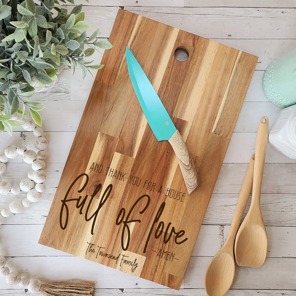 We Love You Mom Mothers Day Bamboo Paddle Cutting Board
