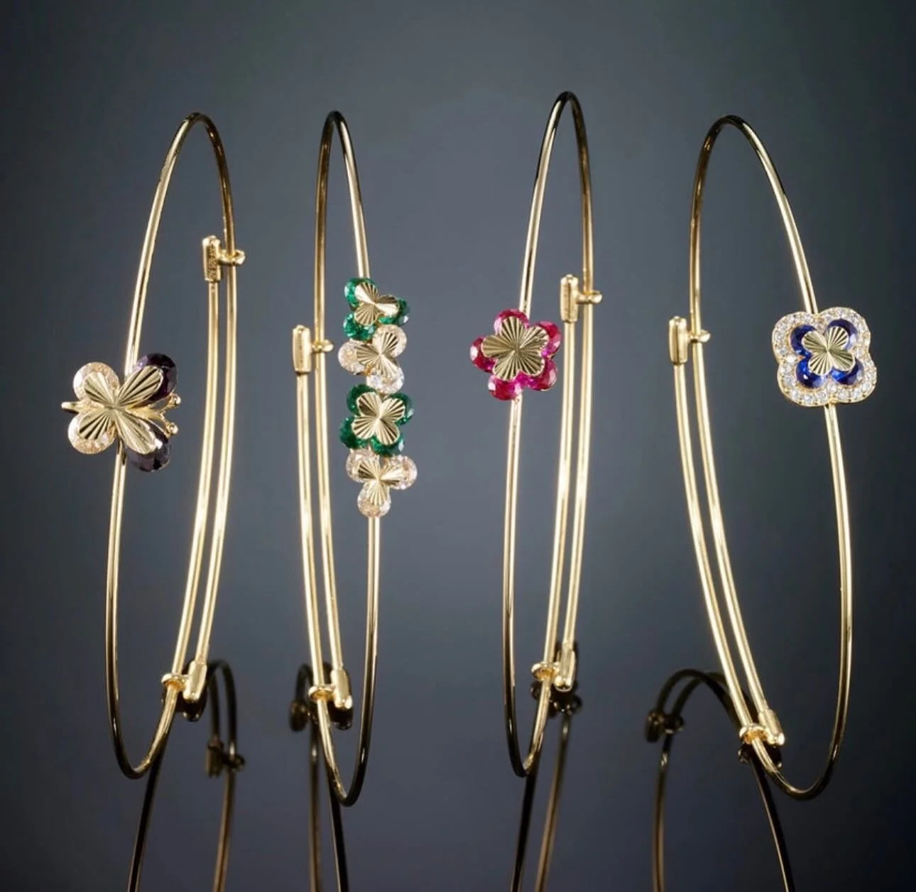 Spring bangles for our Spring collection. One size fits most!