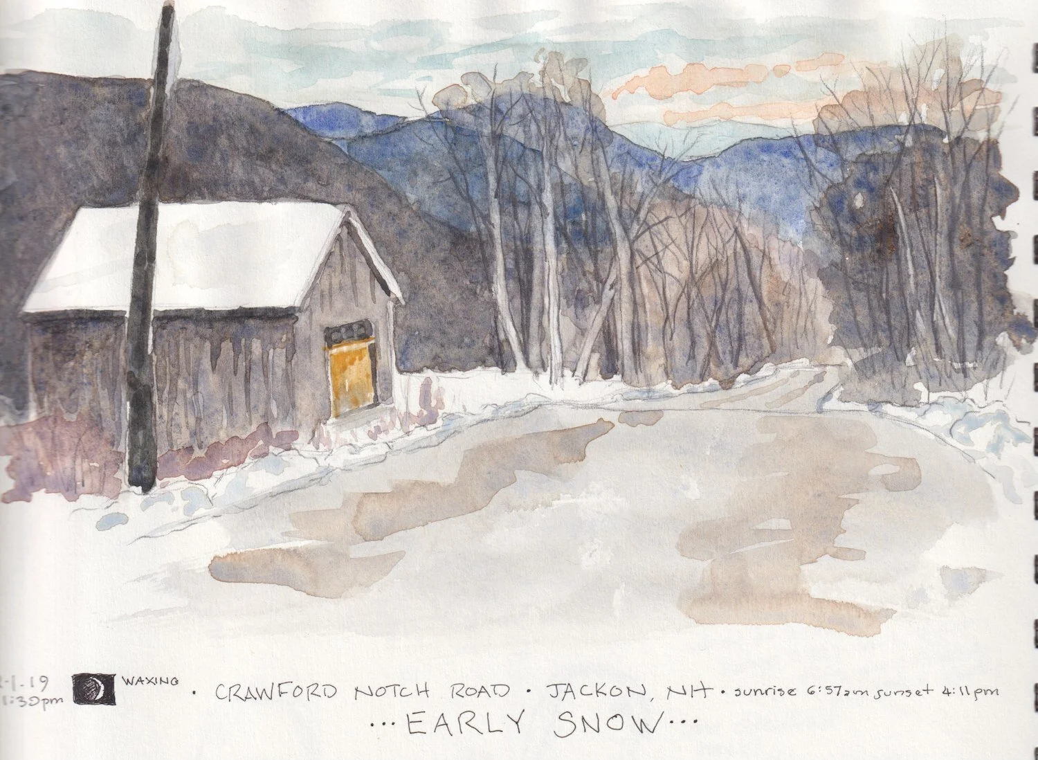 Winter Watercolors Virtual Class