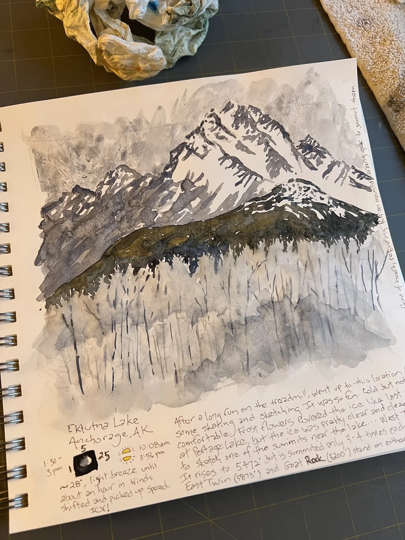 West Twin Peak from Eklutna Lake