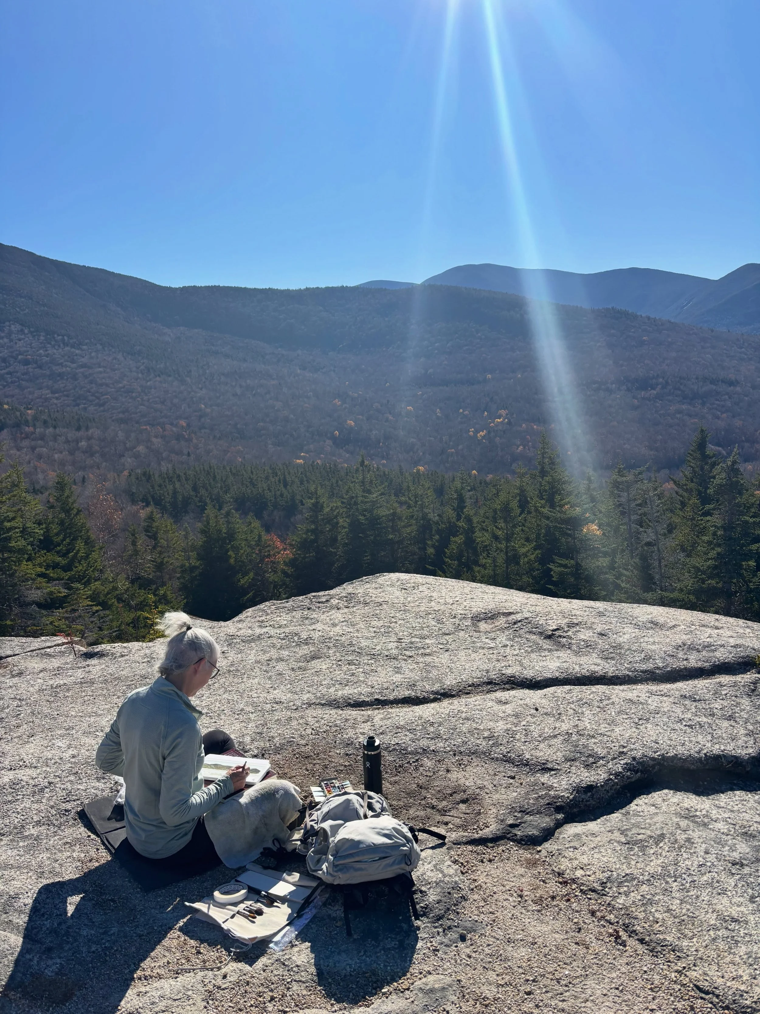 Just being present.

#enpleinairpainting #pleinairlife #mountainlandscapes #fieldart #nhmountains