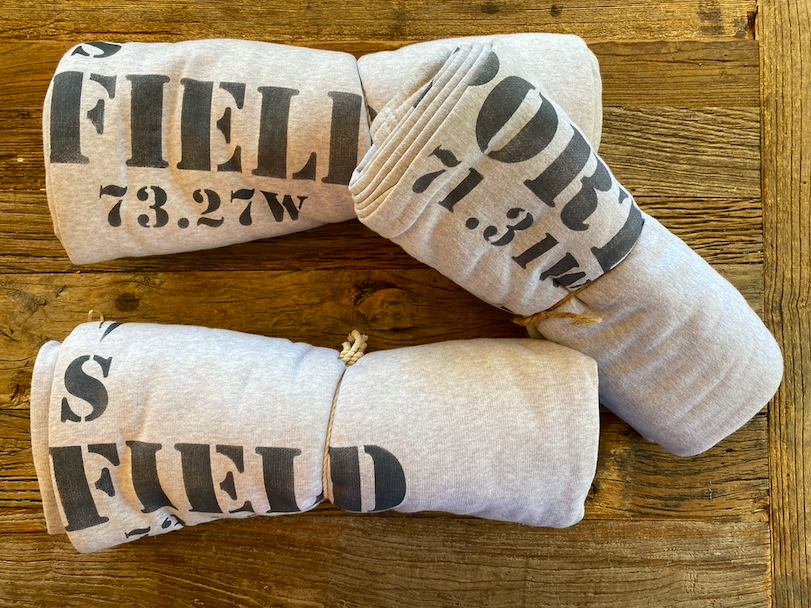 Sweatshirt Blanket: Fairfield (CT) , Weston (CT), Newport (RI) 