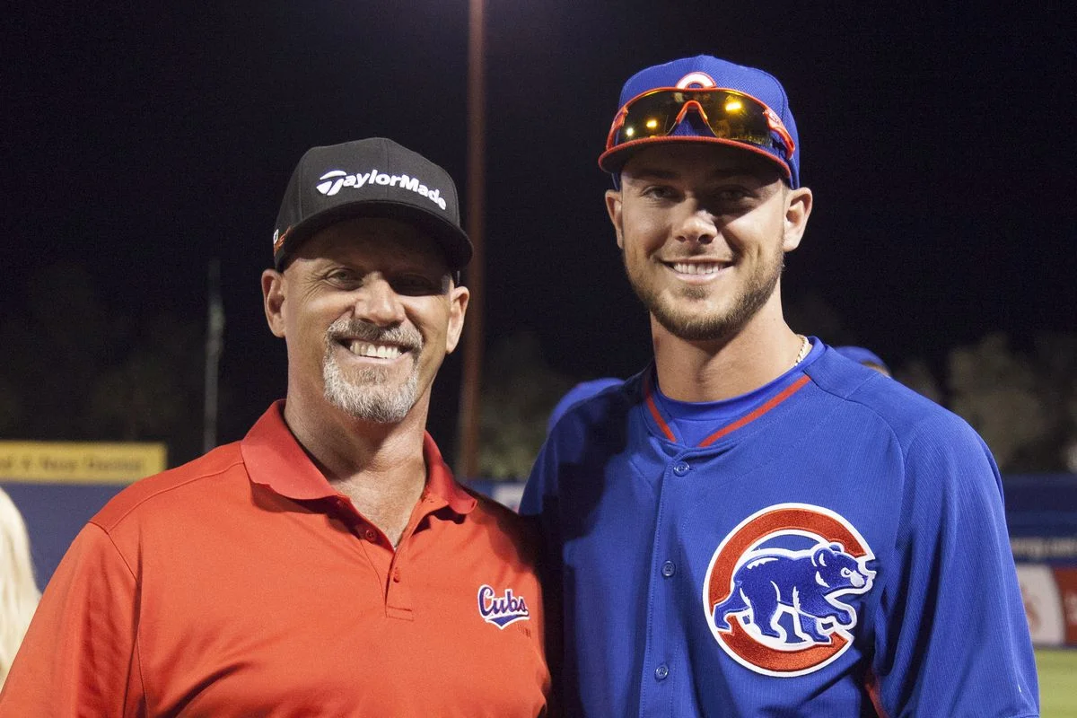 Mike Bryant (Former Boston Red Sox Player- whom Lee will be doing a Seminar with this year ), with son Kris Bryant (Chicago Cubs Player).