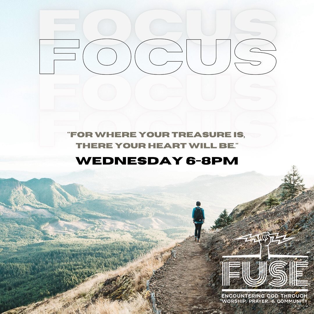 🚨 Hey High School 🚨 FUSE is tomorrow (Wednesday) at 6:00pm! Join us for live worship, prayer, and some s&rsquo;mores around the fire! 🔥 

We&rsquo;ll be talking about the things that hold our FOCUS as students and how those things shape our entire