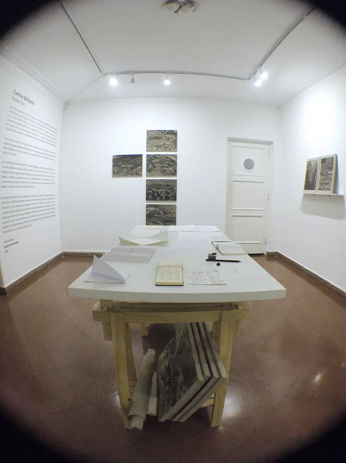 Vista de montaje e instalación. Sala de Proyectos UNESPACIO. 2015