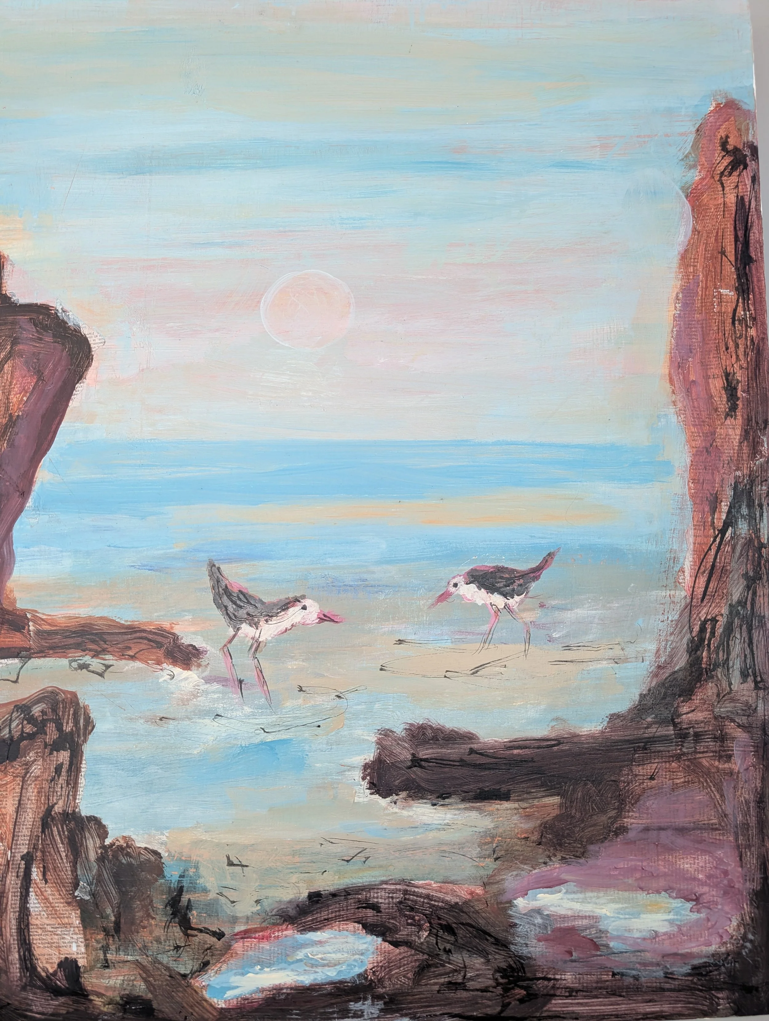Waders and Moon