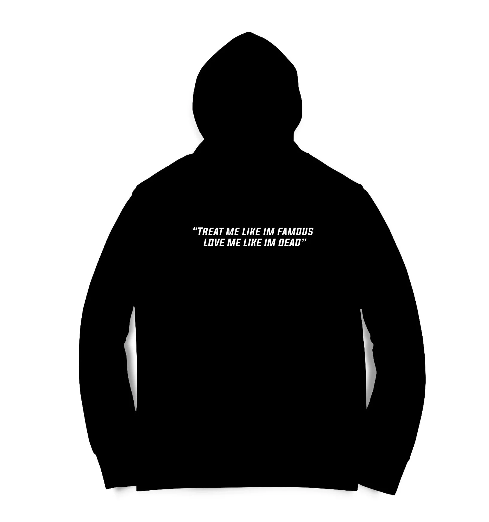 Slogan Hoody Stitched (black)